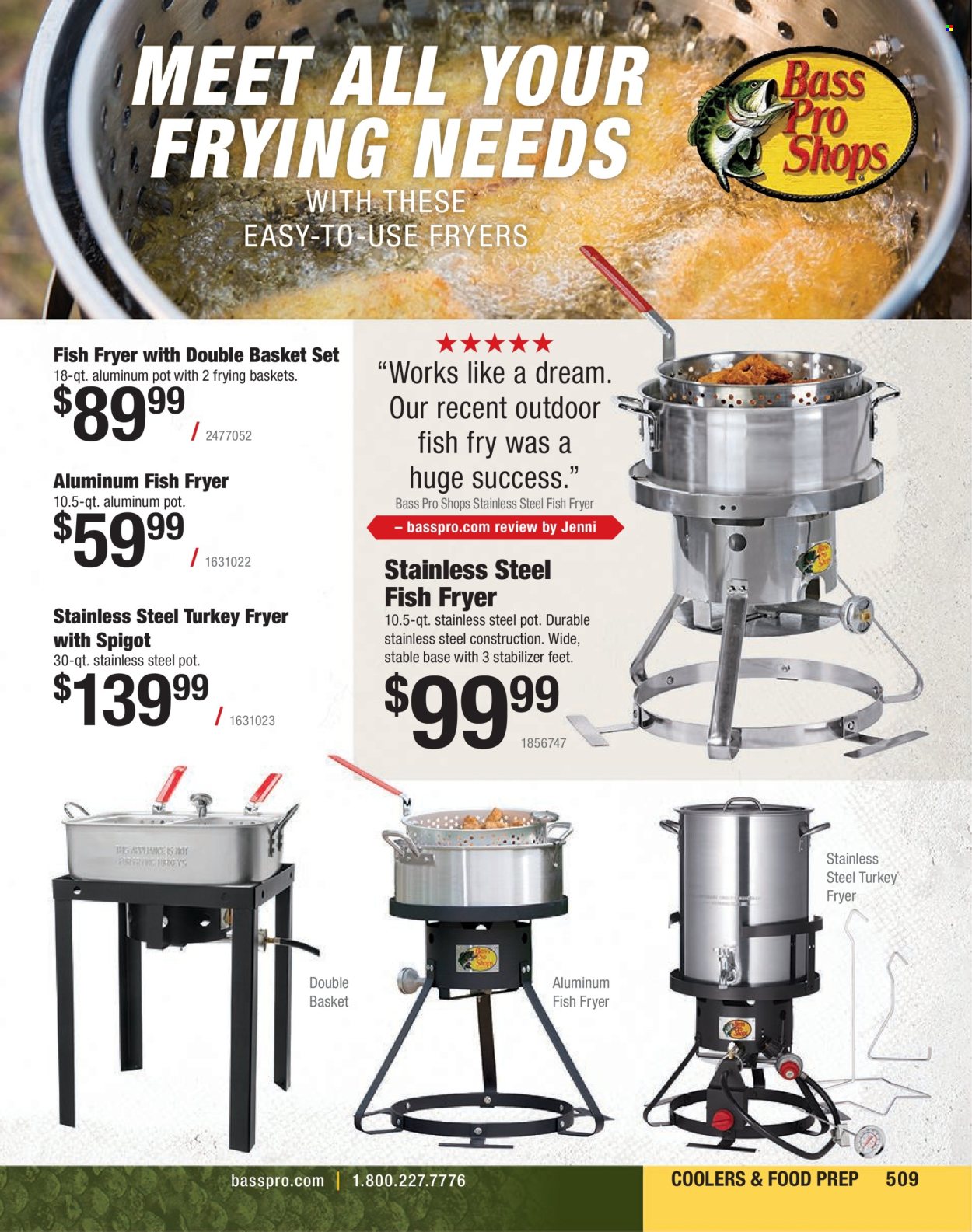 thumbnail - Cabela's Flyer - Sales products - fish, Canon, Bass Pro. Page 509.