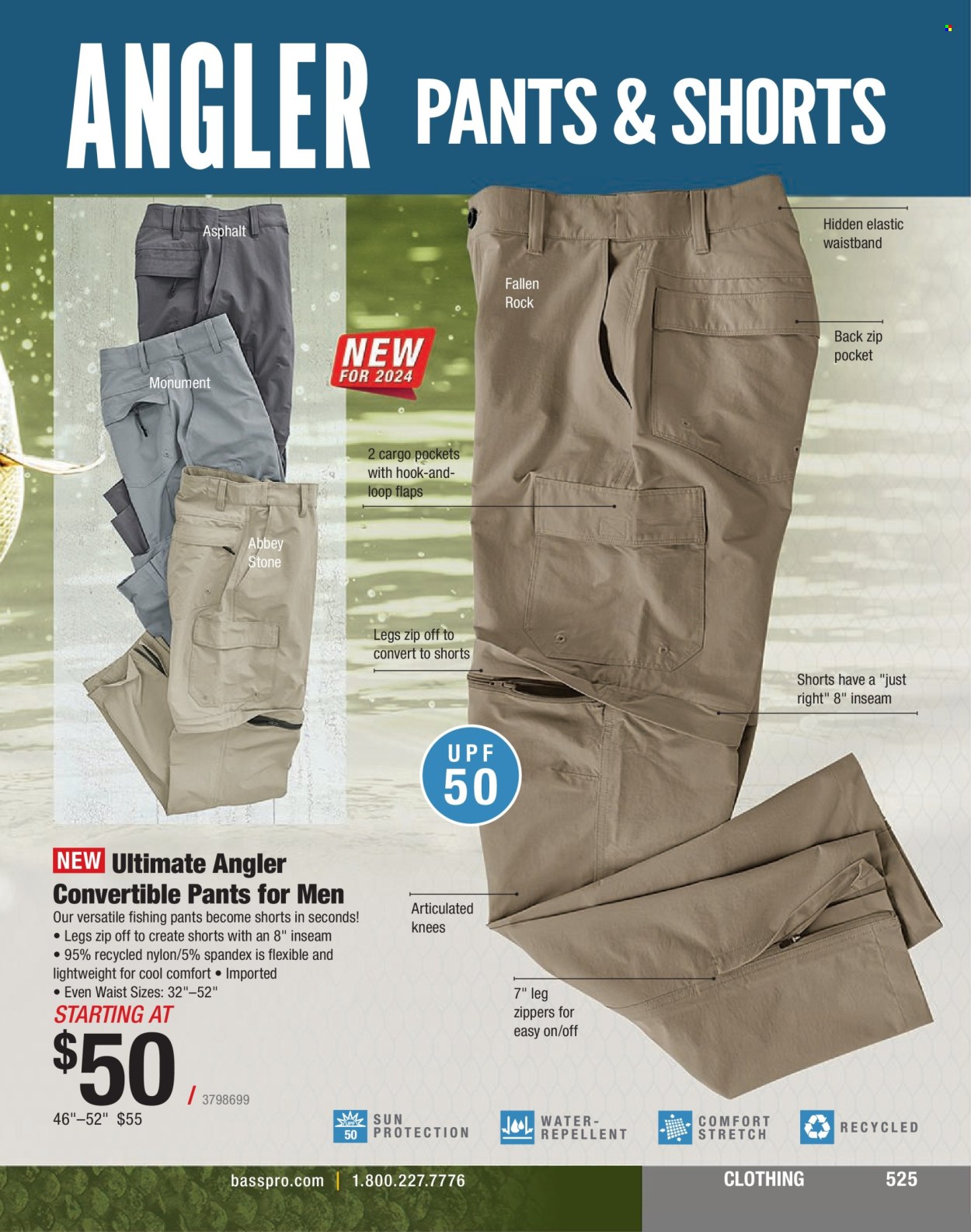 thumbnail - Cabela's Flyer - Sales products - shorts, pants. Page 525.