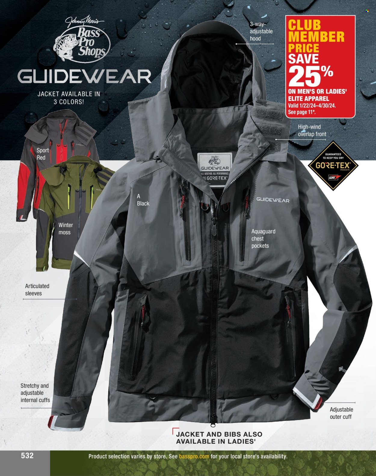 thumbnail - Cabela's Flyer - Sales products - jacket, Bass Pro. Page 532.