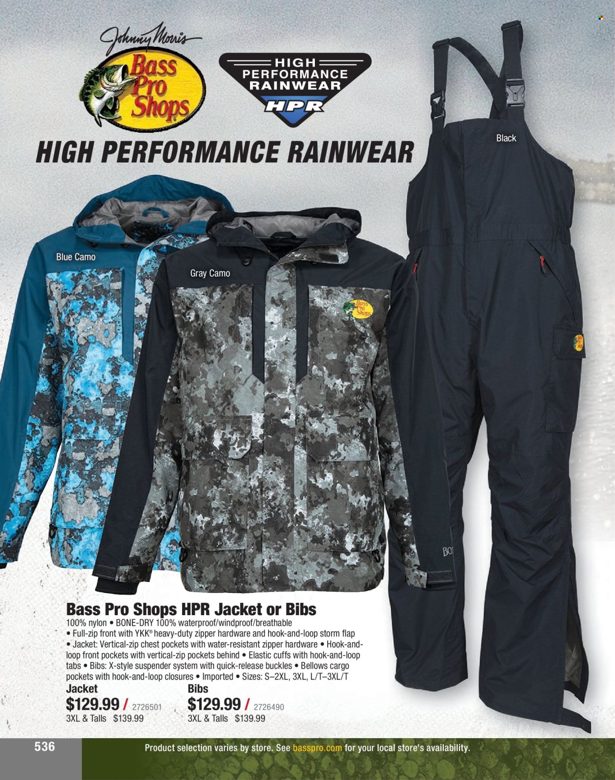 thumbnail - Cabela's Flyer - Sales products - jacket, Bass Pro. Page 536.
