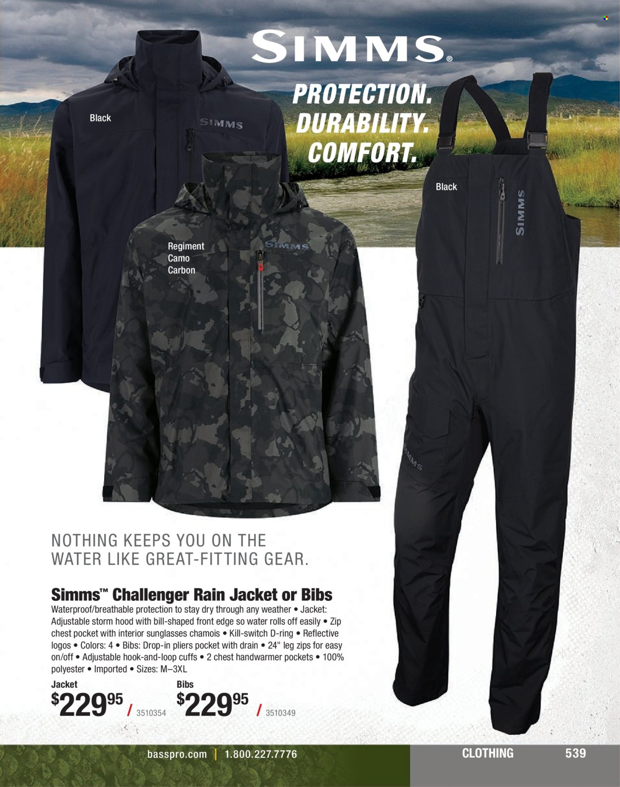 thumbnail - Cabela's Flyer - Sales products - jacket, sunglasses. Page 539.