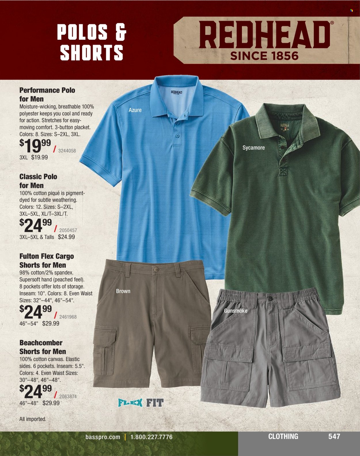thumbnail - Cabela's Flyer - Sales products - shorts. Page 547.