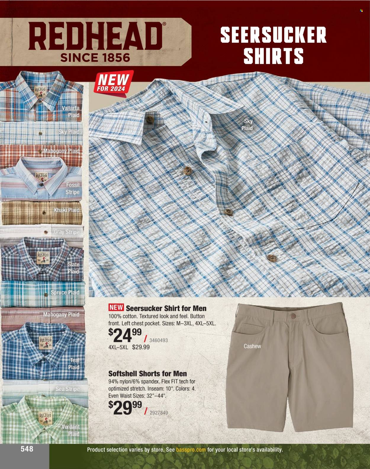 thumbnail - Cabela's Flyer - Sales products - Fossil, shorts, shirt. Page 548.