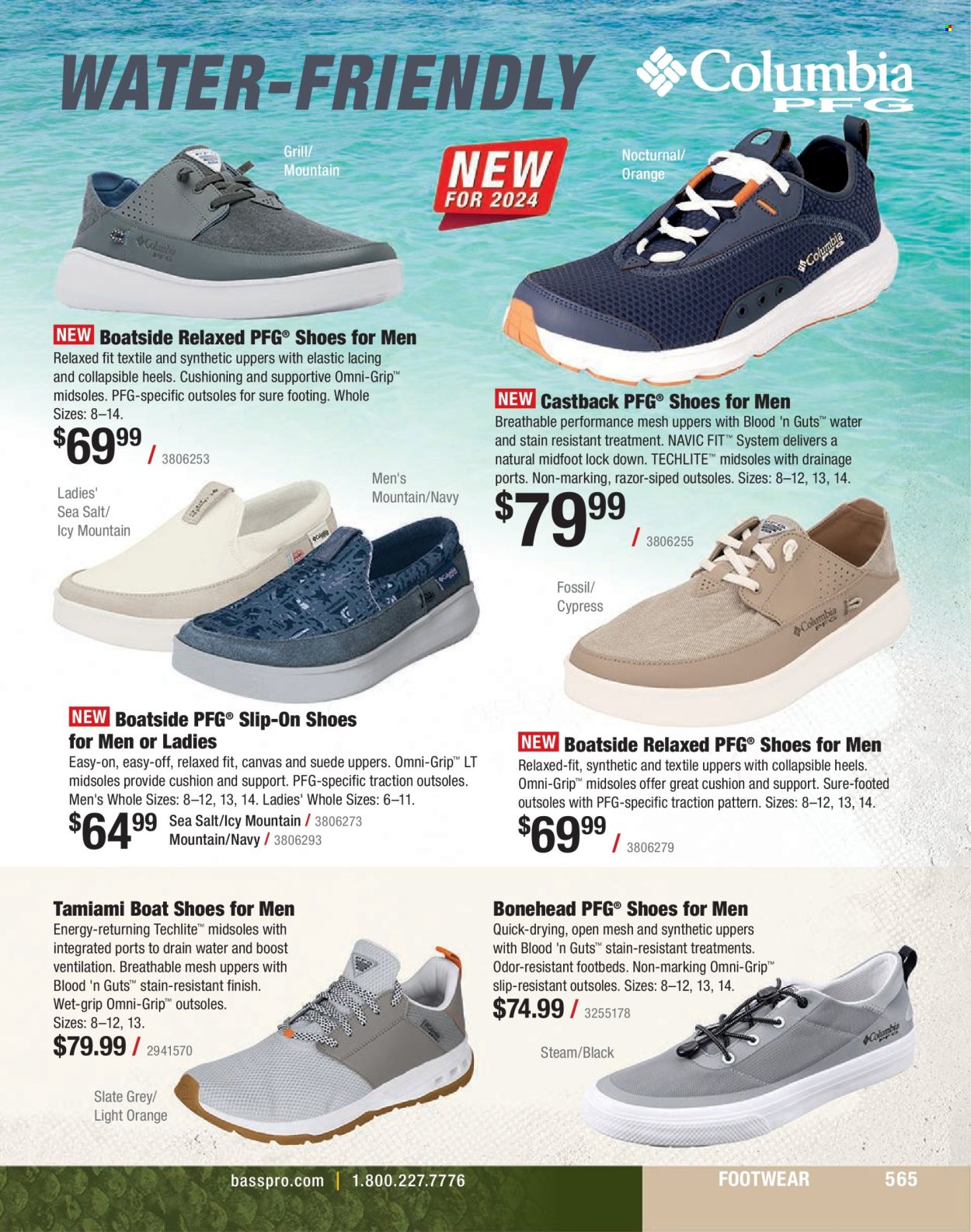 thumbnail - Cabela's Flyer - Sales products - shoes, slip-on shoes, heels, cushion, Fossil, razor. Page 565.