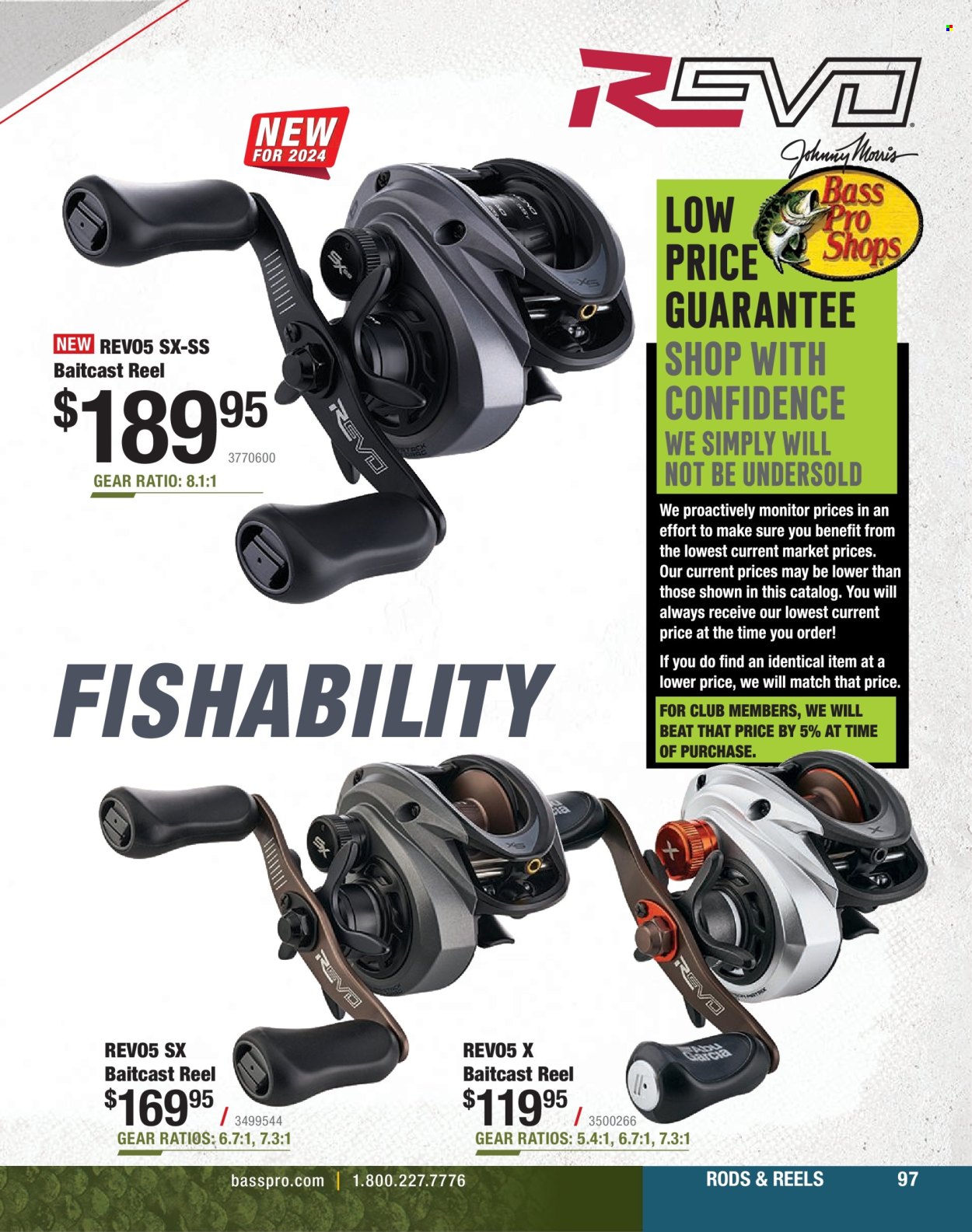 thumbnail - Bass Pro Shops Flyer - Sales products - baitcast reel, Bass Pro, reel. Page 97.