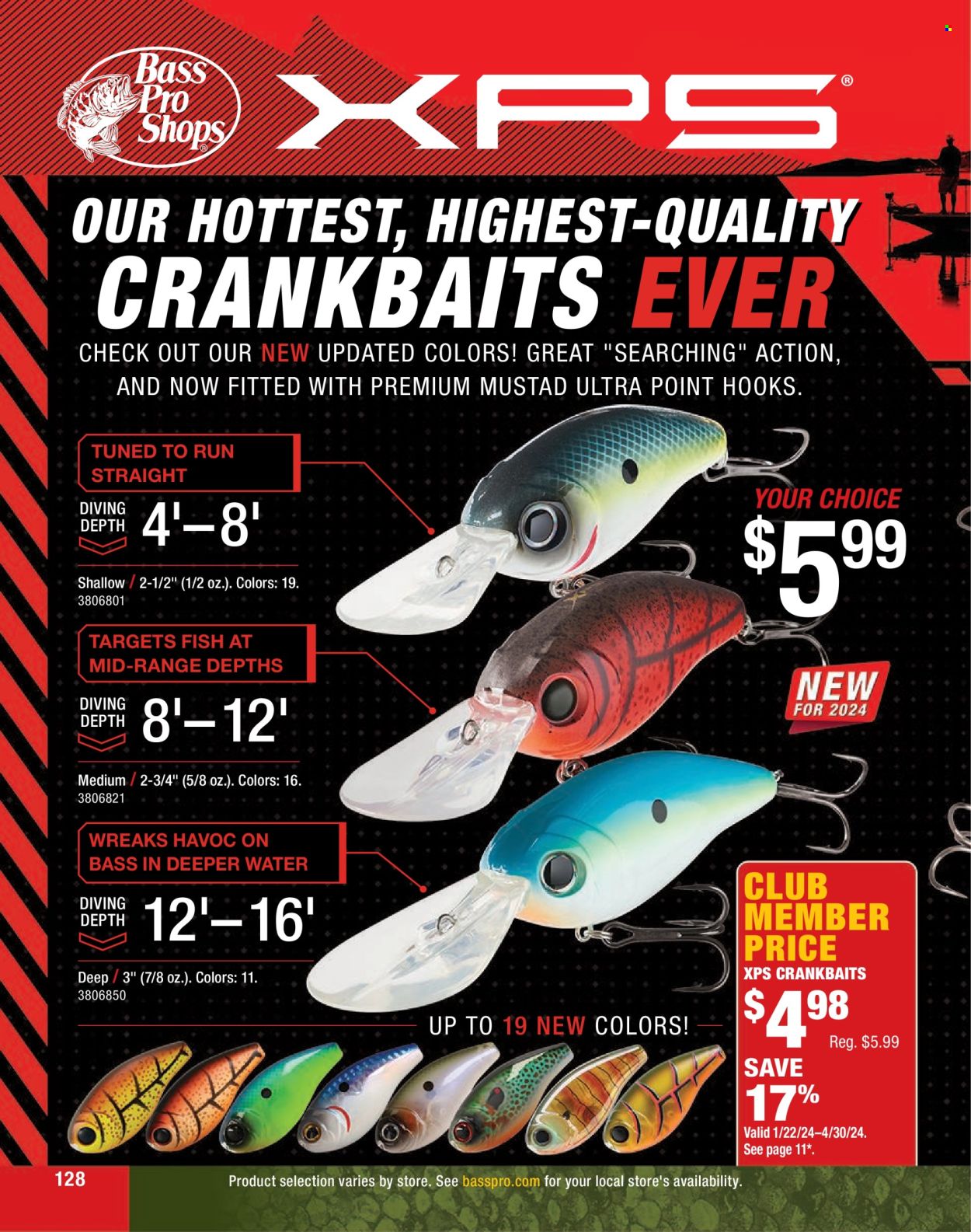 thumbnail - Bass Pro Shops Flyer - Sales products - fish, Bass Pro. Page 128.