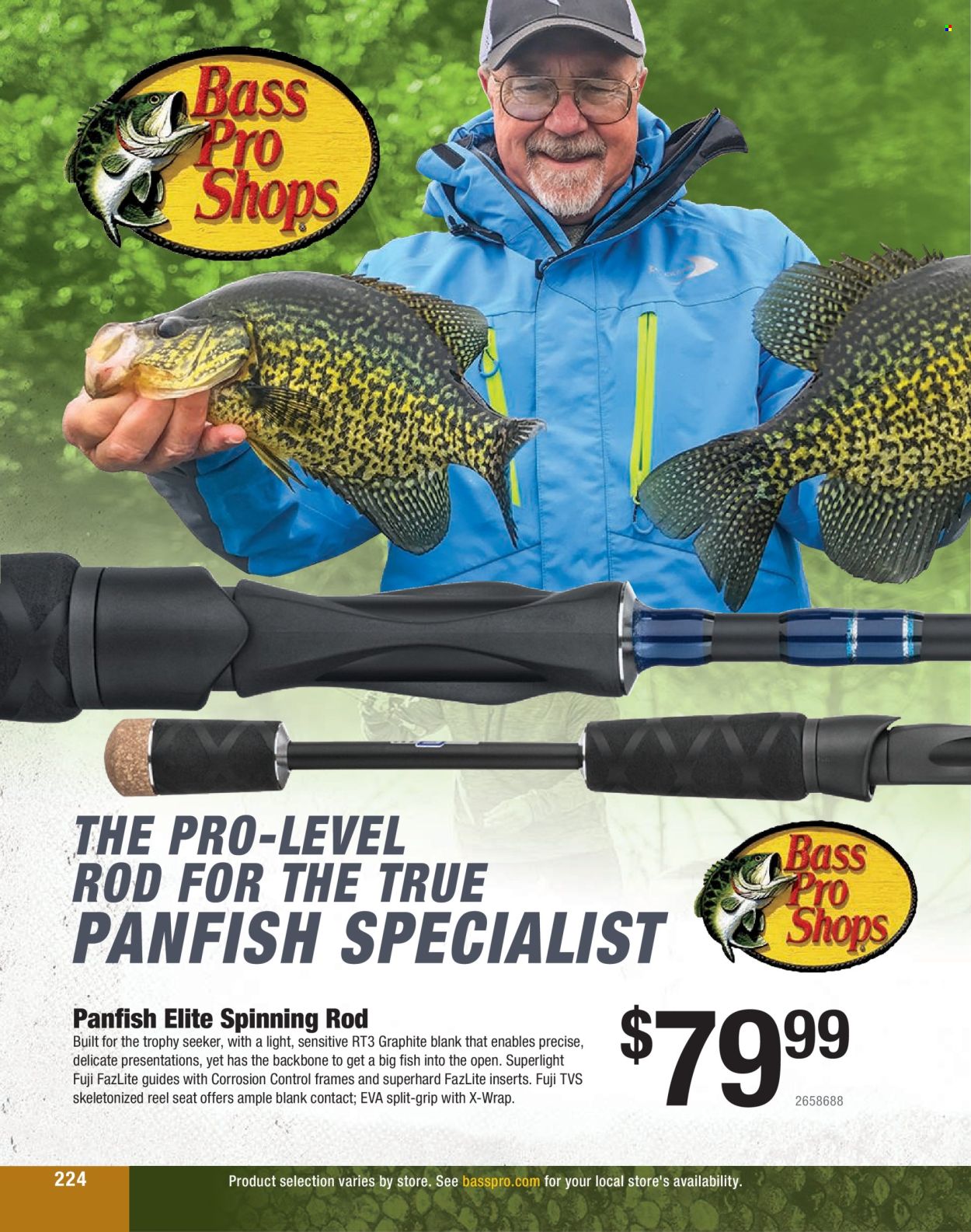 thumbnail - Bass Pro Shops Flyer - Sales products - fish, Bass Pro, reel. Page 224.