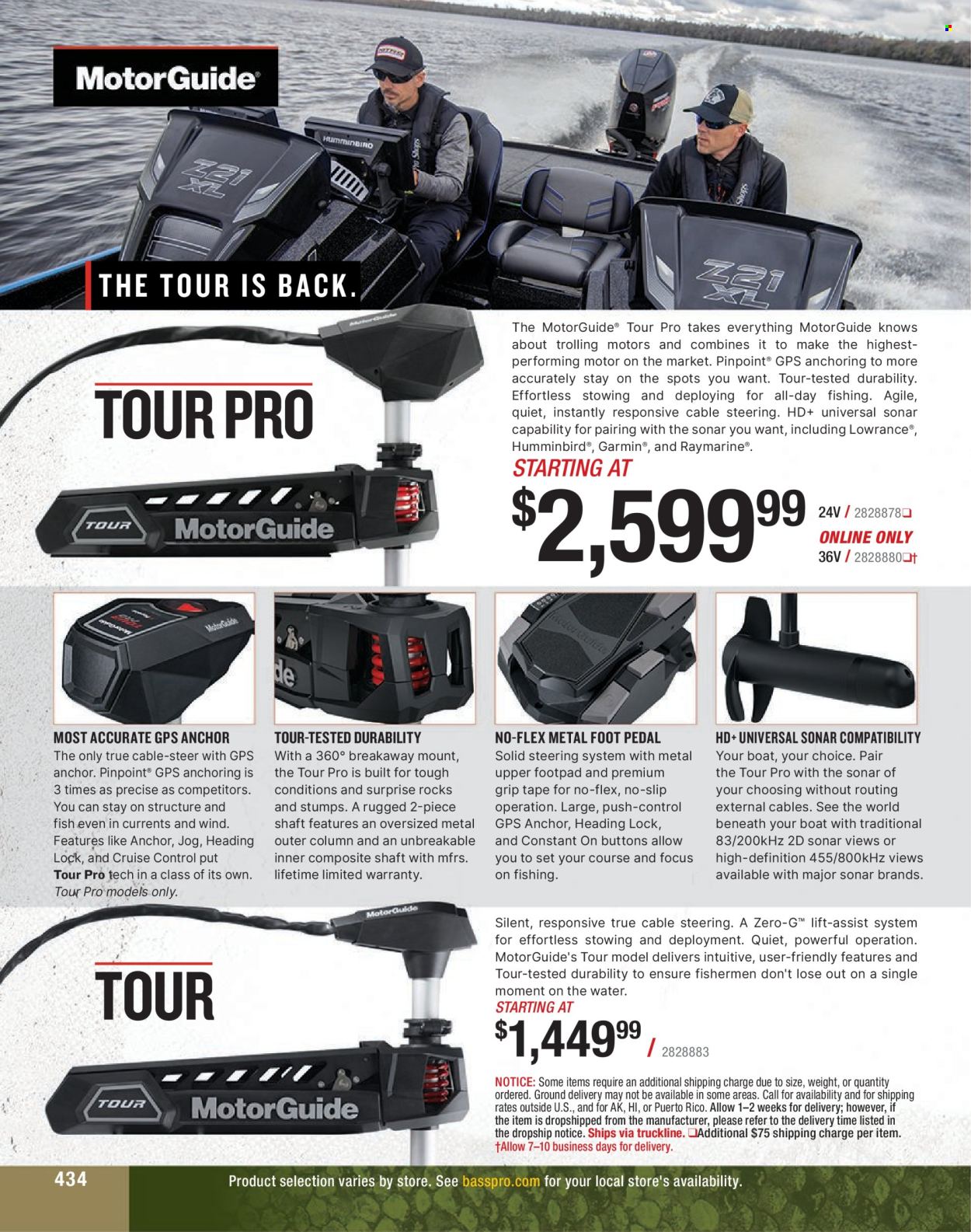 thumbnail - Bass Pro Shops Flyer - Sales products - Garmin, Lowrance. Page 434.