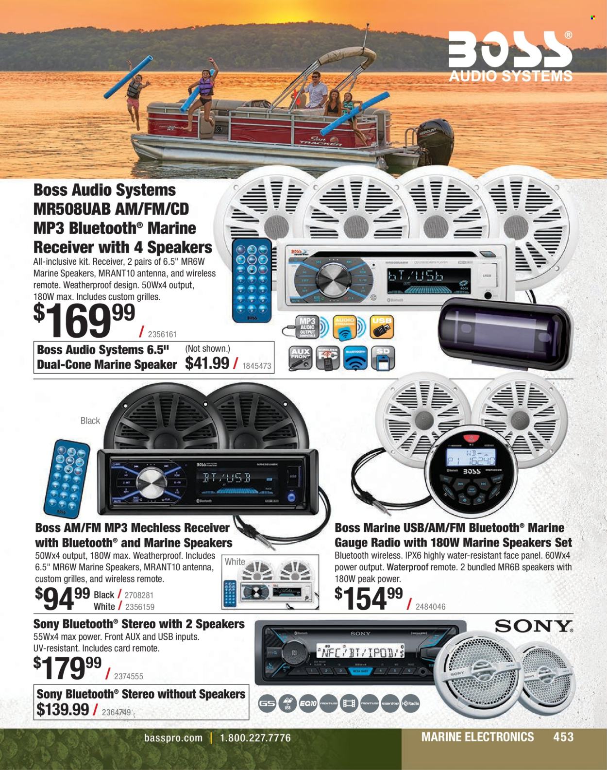 thumbnail - Bass Pro Shops Flyer - Sales products - receiver, gauge. Page 453.