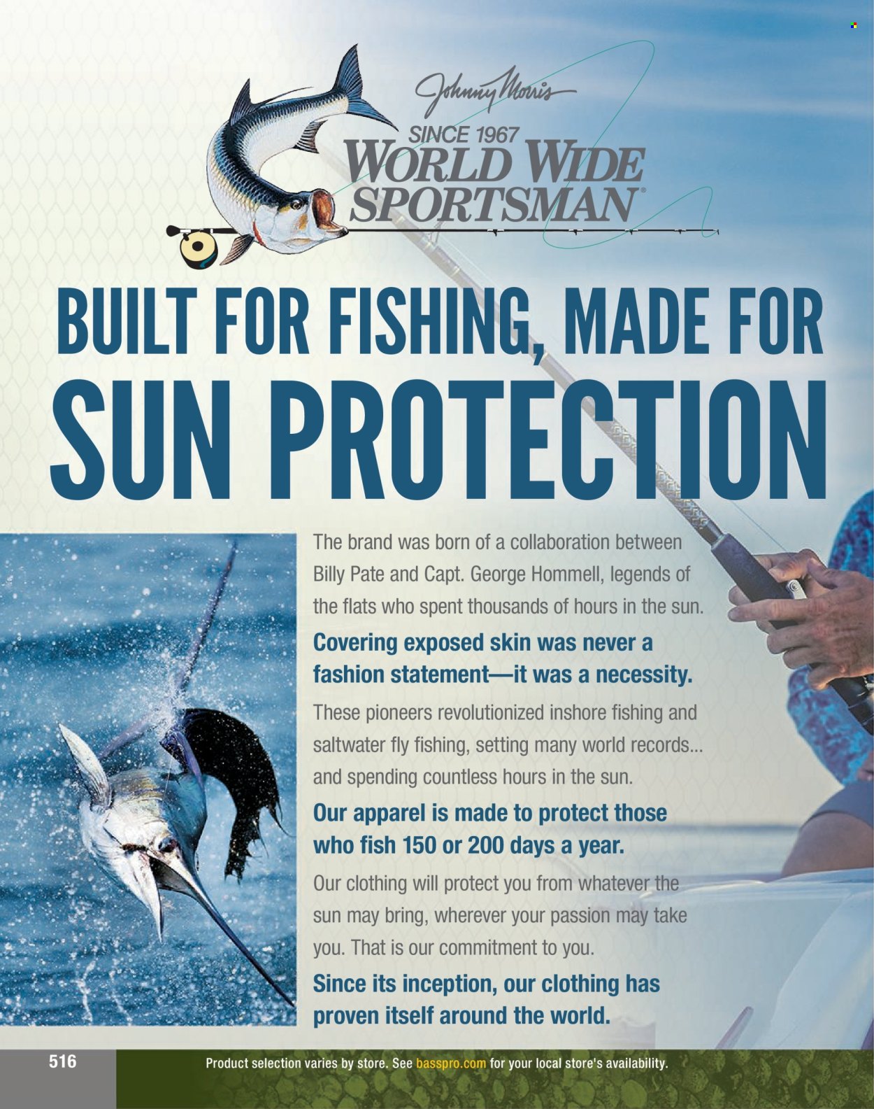 thumbnail - Bass Pro Shops Flyer - Sales products - fish, Billy. Page 516.