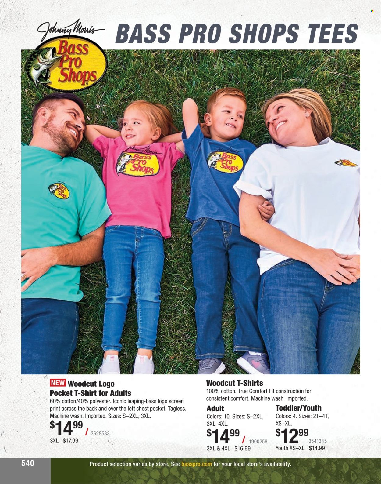 thumbnail - Bass Pro Shops Flyer - Sales products - t-shirt, Bass Pro. Page 540.