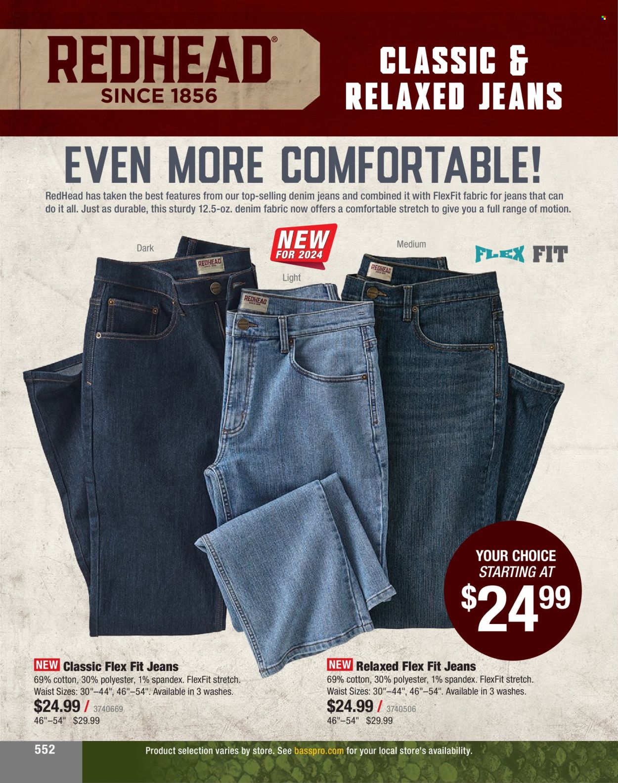 thumbnail - Bass Pro Shops Flyer - Sales products - Denim, jeans. Page 552.