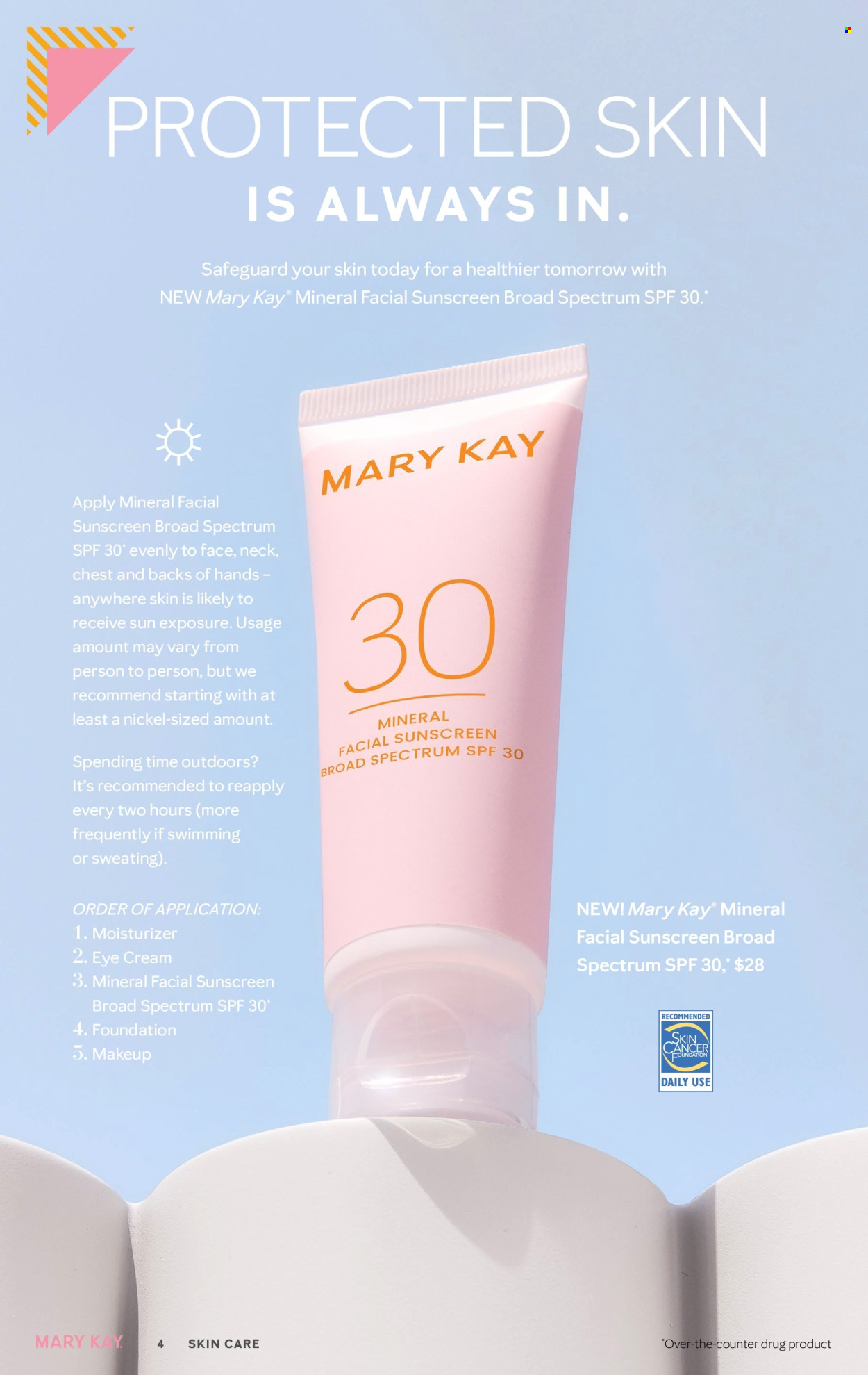 thumbnail - Mary Kay Flyer - 02/16/2024 - 05/15/2024 - Sales products - moisturizer, eye cream, skin care product, sunscreen lotion. Page 4.
