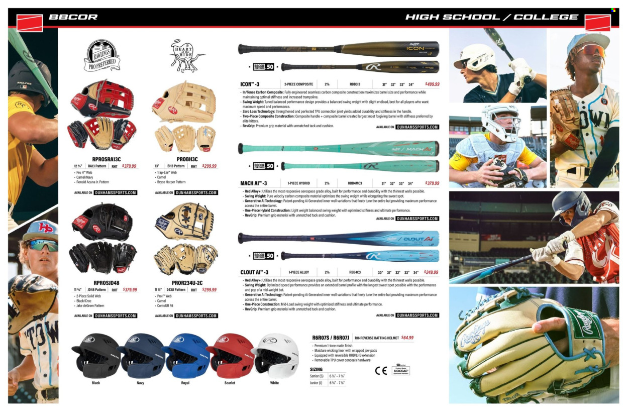 thumbnail - Dunham's Sports Flyer - 02/15/2024 - 05/22/2024 - Sales products - helmet, batting helmet. Page 5.