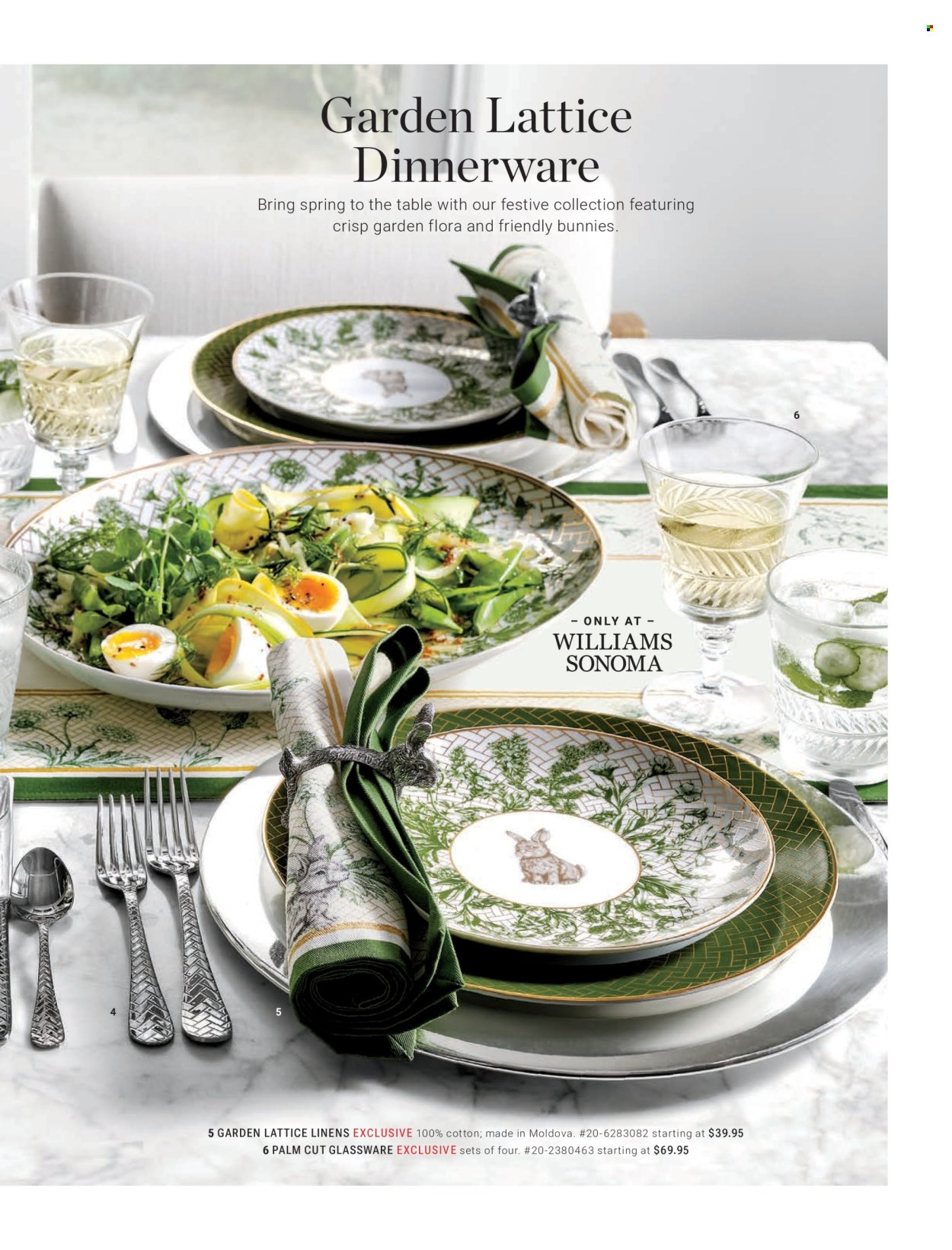 thumbnail - Williams-Sonoma Flyer - 02/18/2024 - 05/23/2024 - Sales products - dinnerware set, glassware set. Page 5.