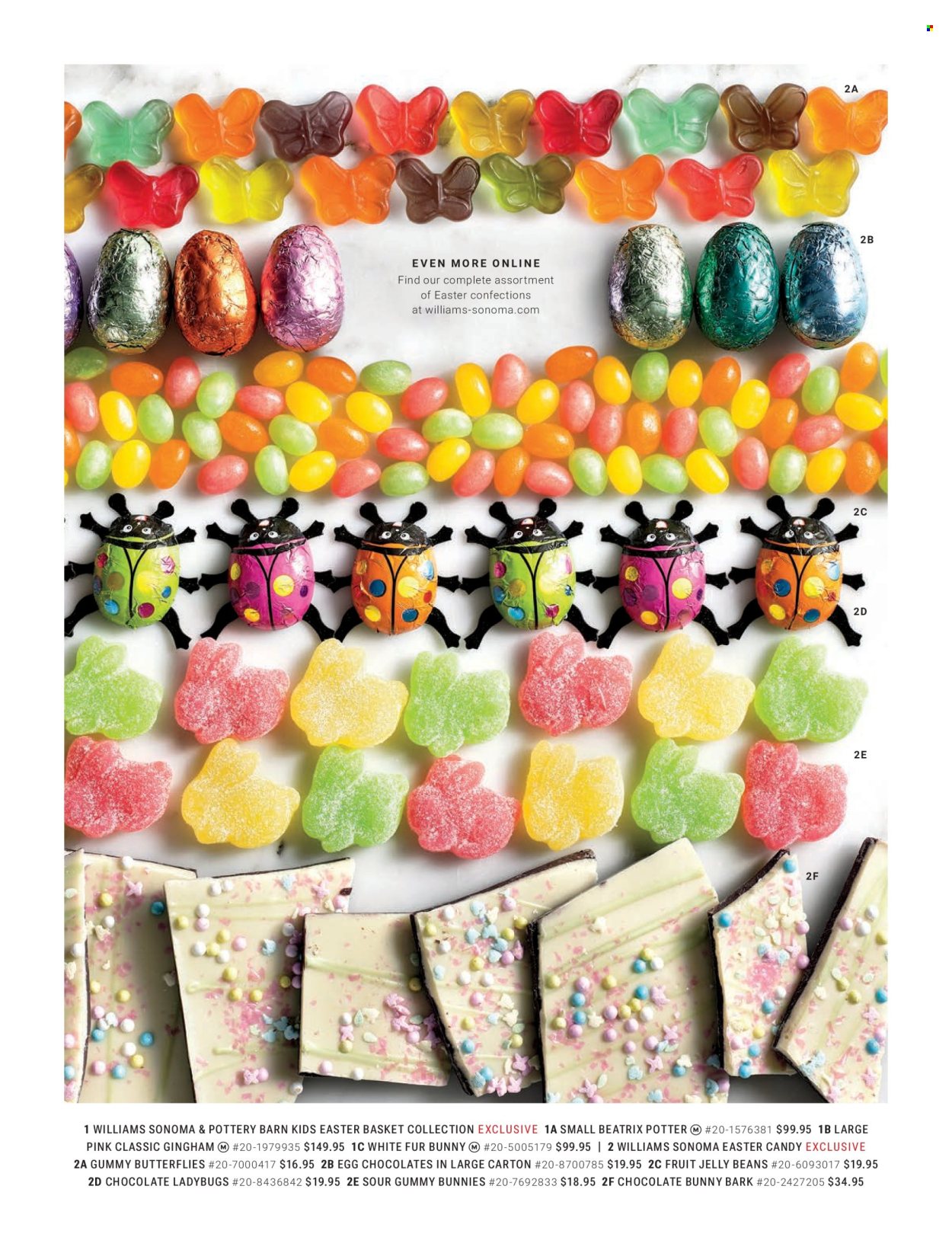 thumbnail - Williams-Sonoma Flyer - 02/18/2024 - 05/23/2024 - Sales products - chocolate, jelly beans, chocolate bunny, Candy, easter candy, basket. Page 13.