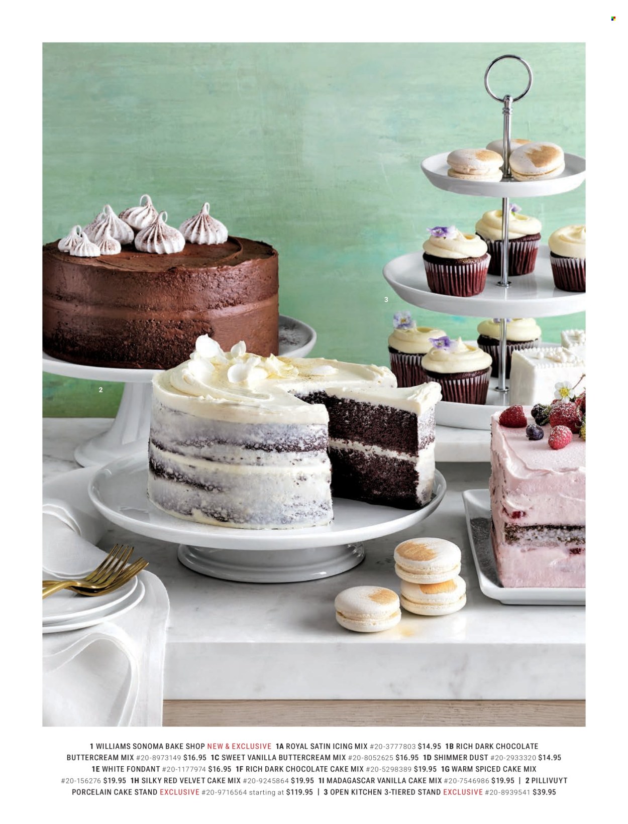 thumbnail - Williams-Sonoma Flyer - 02/18/2024 - 05/23/2024 - Sales products - cake mix, frosting, baking mix, cake stand. Page 19.