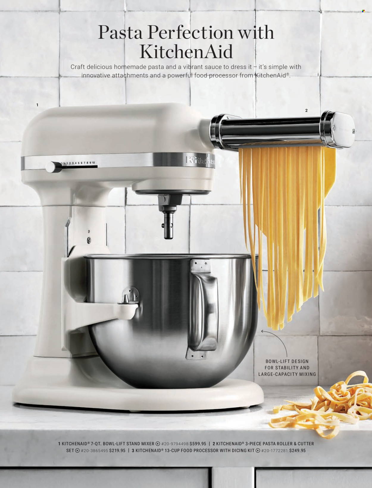 thumbnail - Williams-Sonoma Flyer - 02/18/2024 - 05/23/2024 - Sales products - pasta, KitchenAid, cutter, mixer, stand mixer, food processor. Page 36.