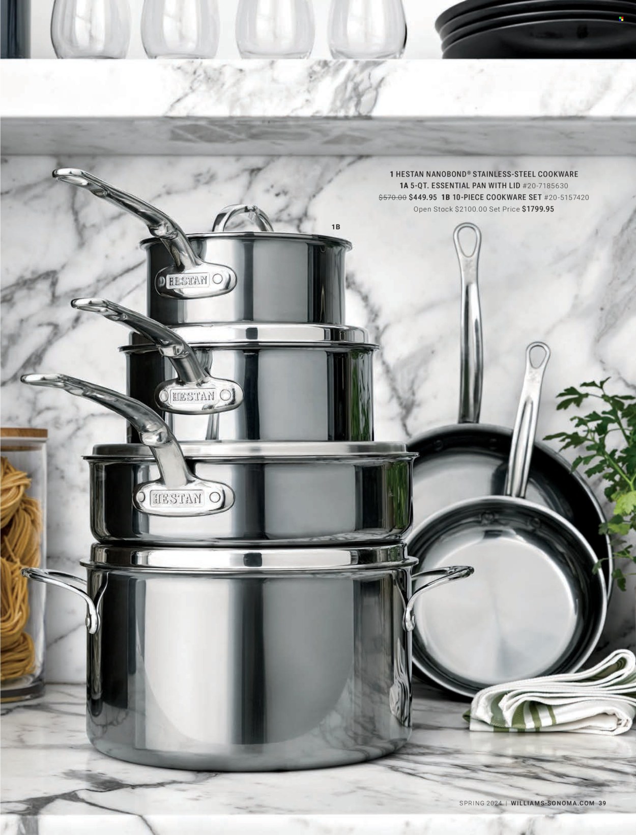 thumbnail - Williams-Sonoma Flyer - 02/18/2024 - 05/23/2024 - Sales products - cookware set, pan. Page 39.