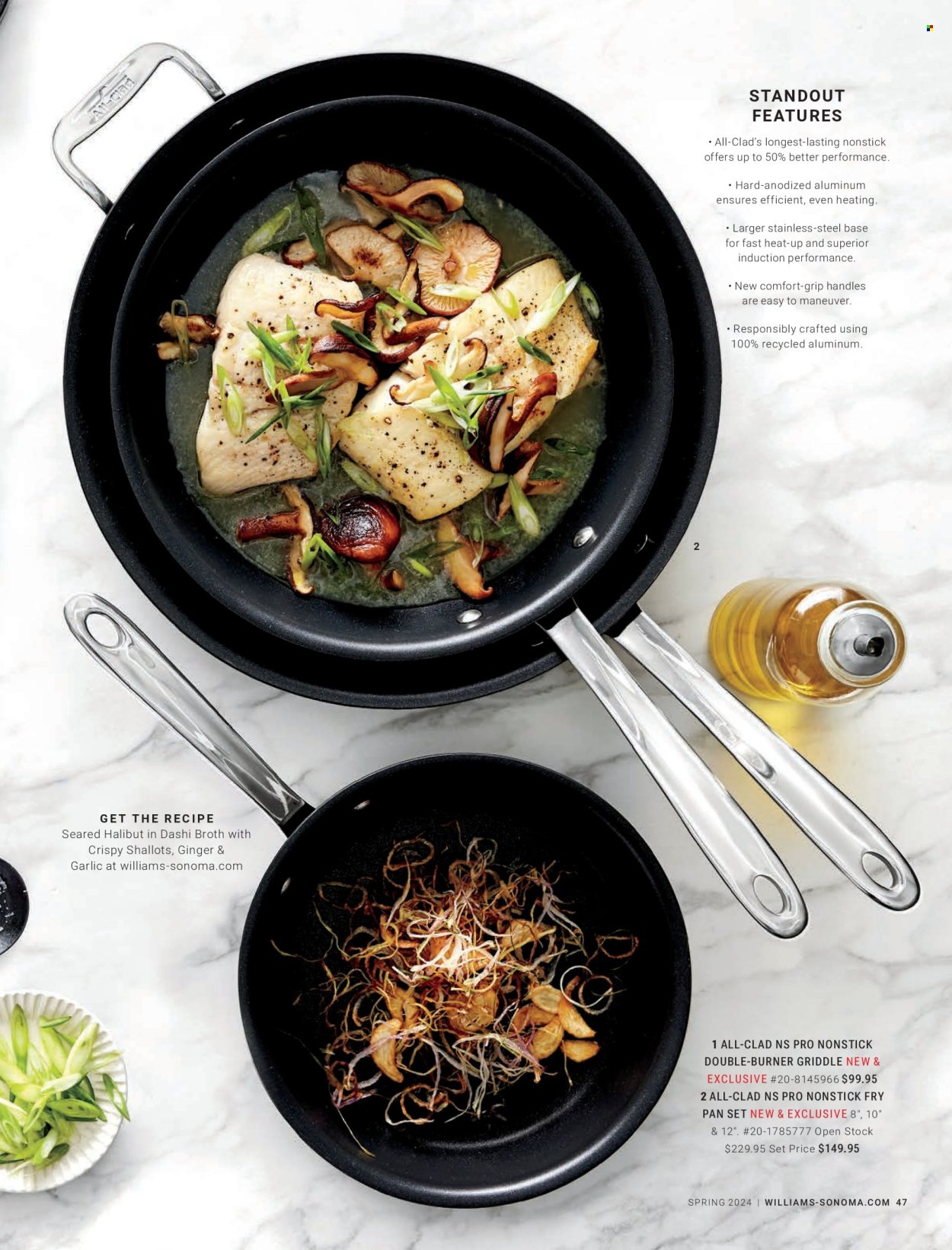 thumbnail - Williams-Sonoma Flyer - 02/18/2024 - 05/23/2024 - Sales products - broth, Dashi, pan, frying pan, griddle. Page 47.