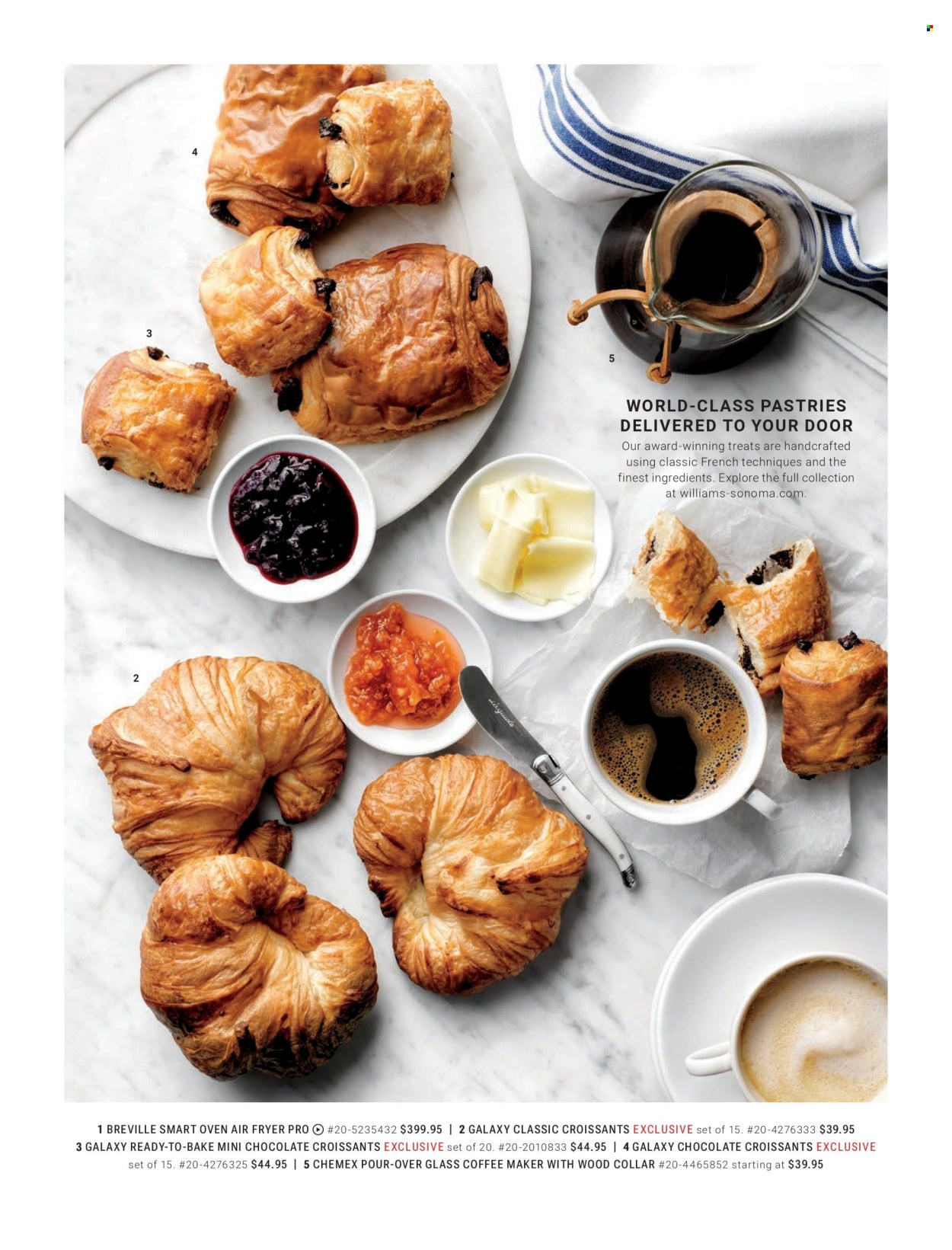 thumbnail - Williams-Sonoma Flyer - 02/18/2024 - 05/23/2024 - Sales products - croissant, pastries, coffee machine, air fryer. Page 51.