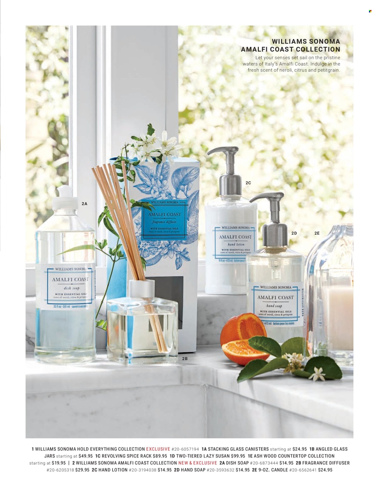 thumbnail - Williams-Sonoma Flyer - 02/18/2024 - 05/23/2024 - Sales products - hand soap, jar, candle, diffuser. Page 57.