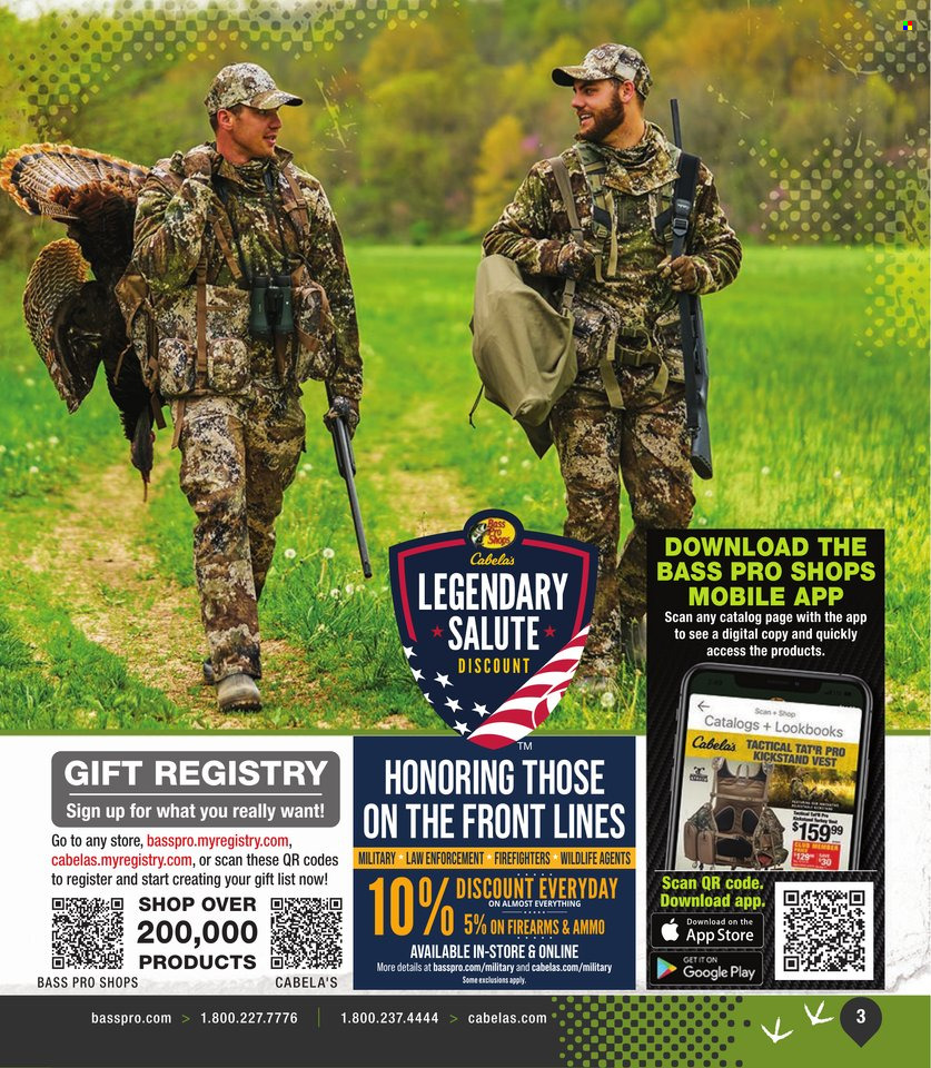 thumbnail - Bass Pro Shops Flyer - Sales products - vest, Bass Pro, ammo. Page 3.