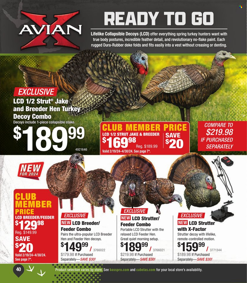 thumbnail - Bass Pro Shops Flyer - Sales products - feeder, vest. Page 40.