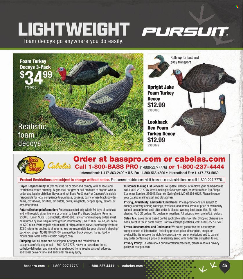 Cabela's ad. Page 1