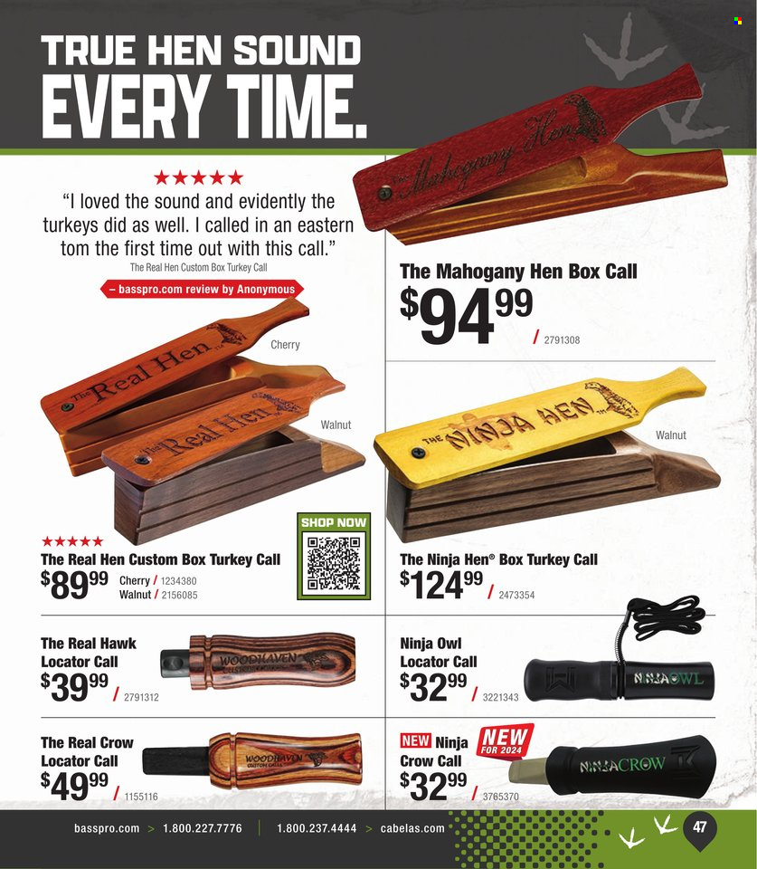 thumbnail - Cabela's Flyer - Sales products - owl. Page 47.