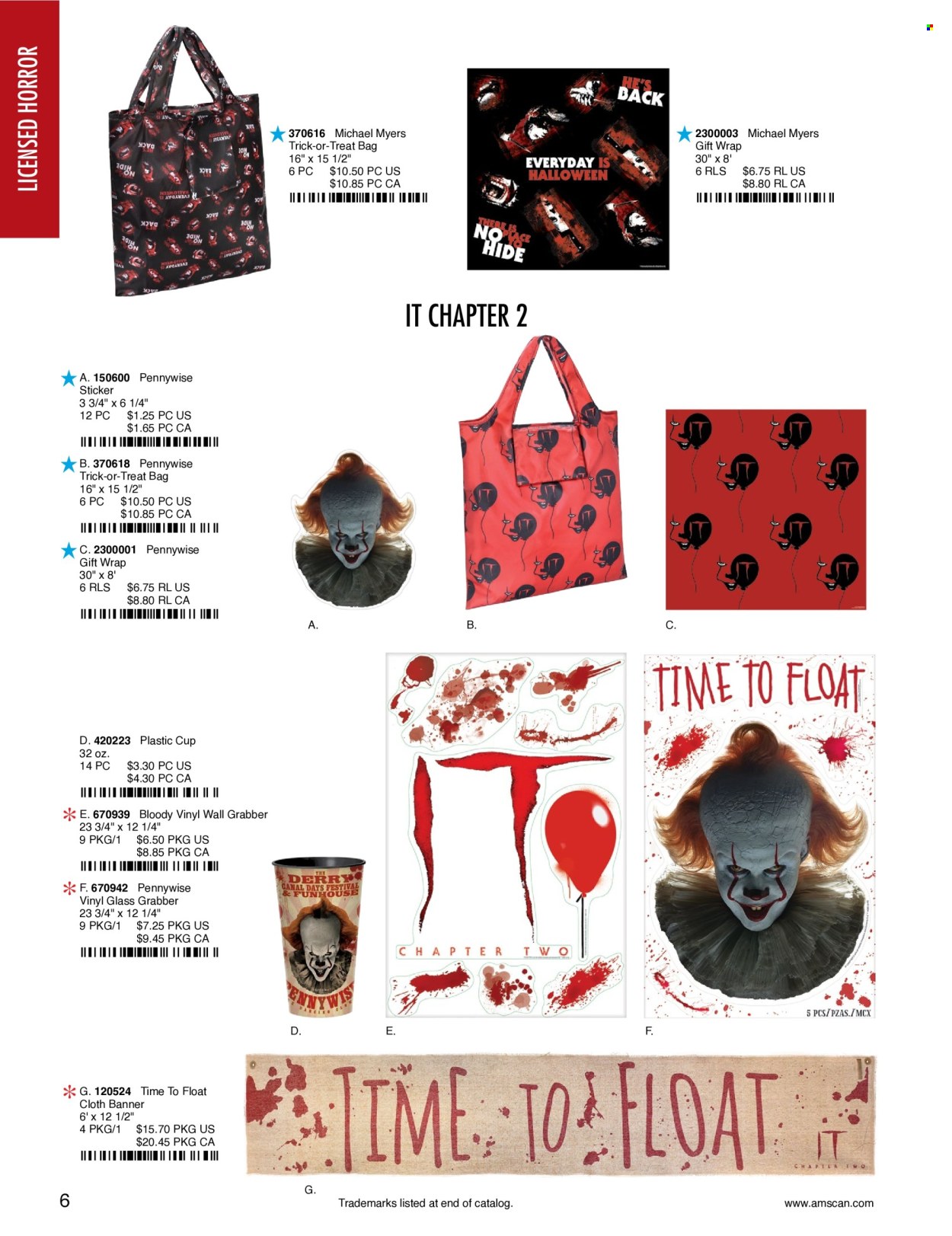 thumbnail - Amscan Flyer - Sales products - cup, bag, sticker, gift wrap, plastic cup, Halloween. Page 9.