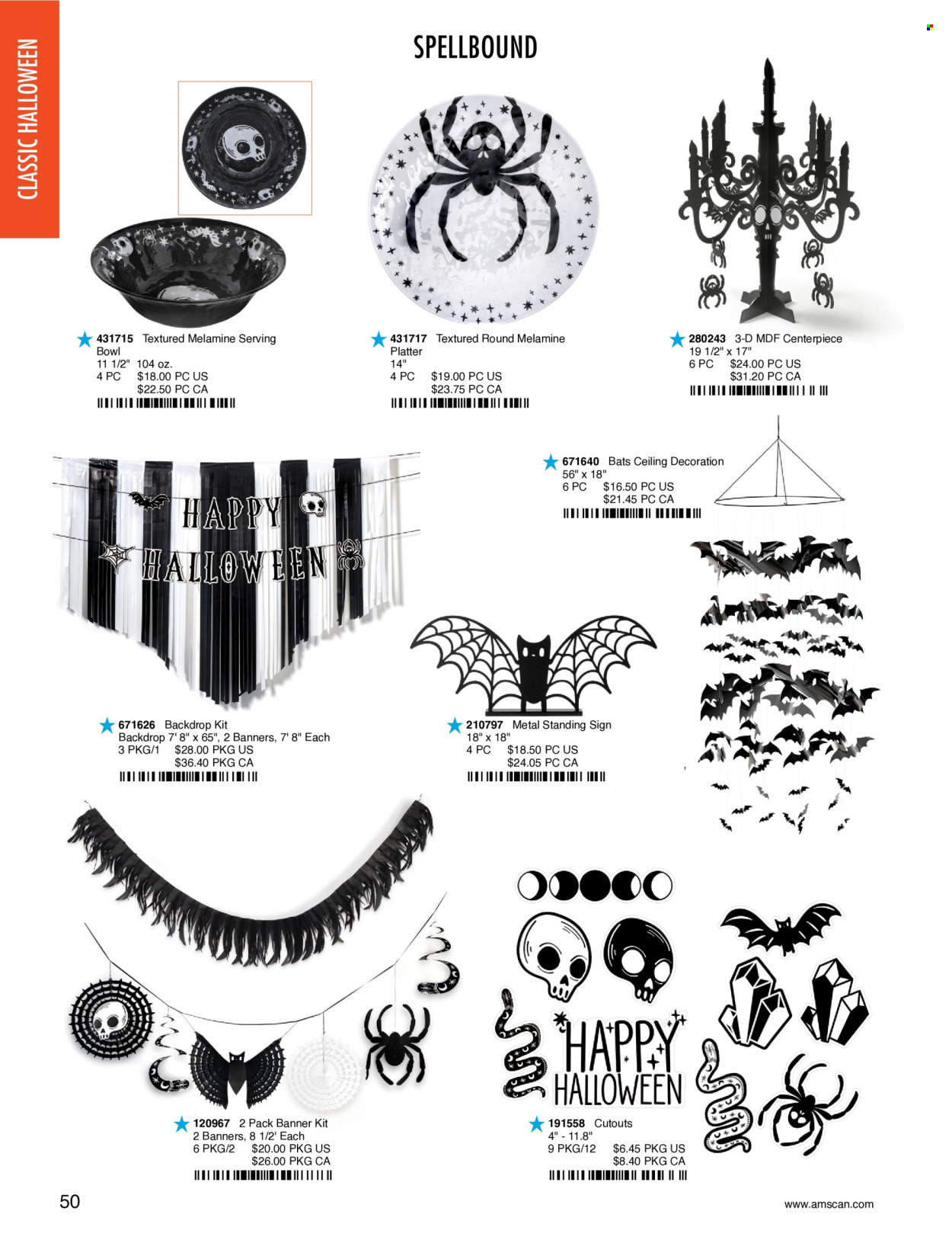 thumbnail - Amscan Flyer - Sales products - bowl, platters, Halloween. Page 53.
