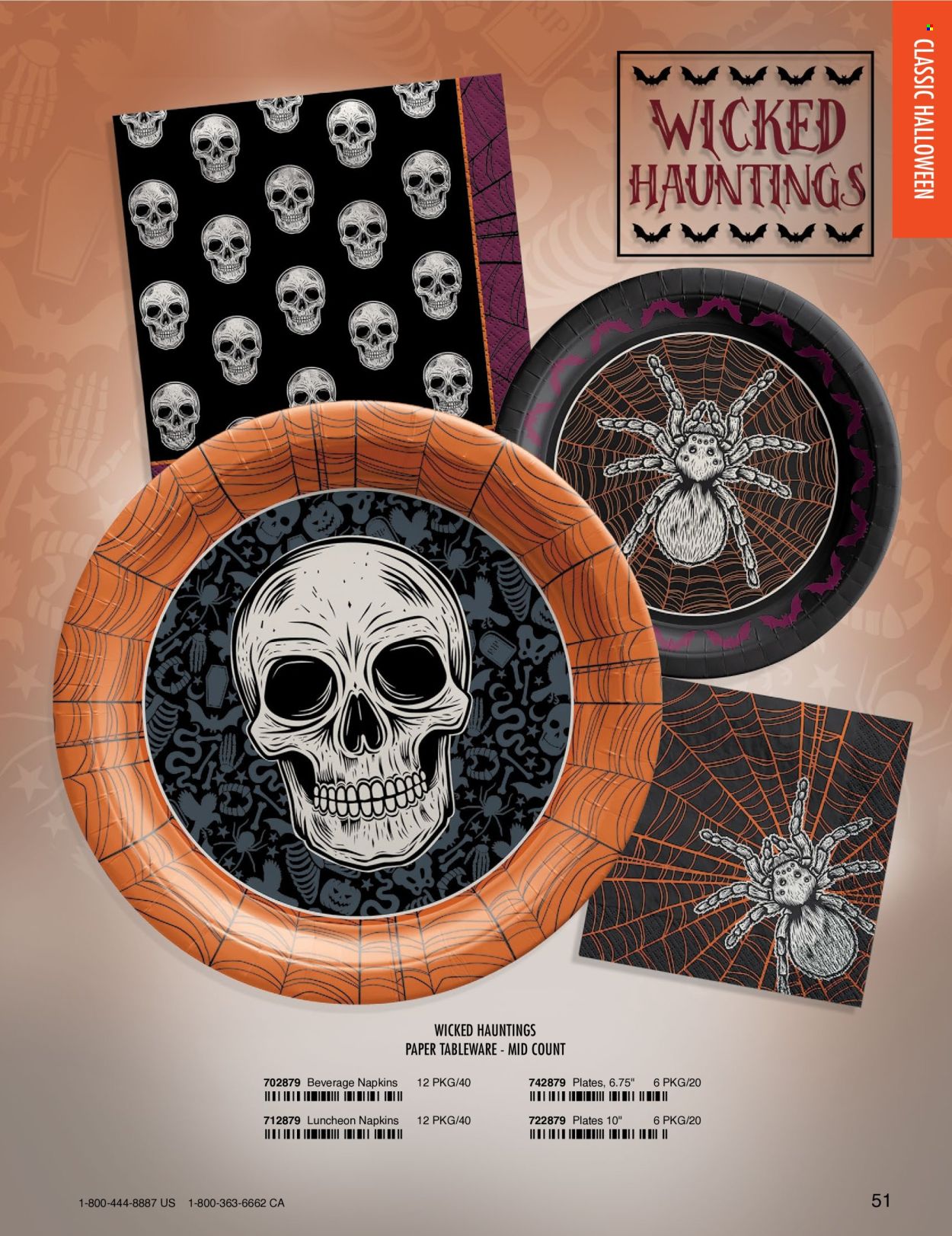 thumbnail - Amscan Flyer - Sales products - napkins, tableware, plate, Halloween. Page 54.