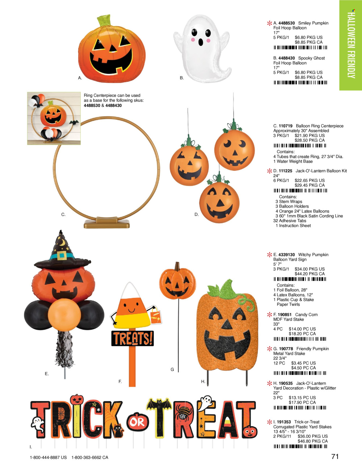 thumbnail - Amscan Flyer - Sales products - cup, glitter, paper, balloons, plastic cup, lantern, Halloween. Page 74.