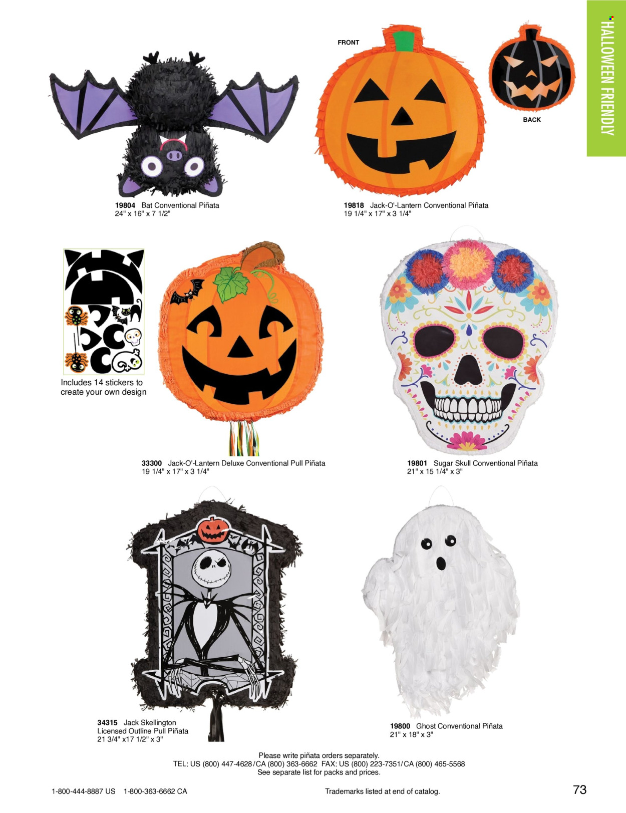 thumbnail - Amscan Flyer - Sales products - sticker, lantern, Halloween. Page 76.