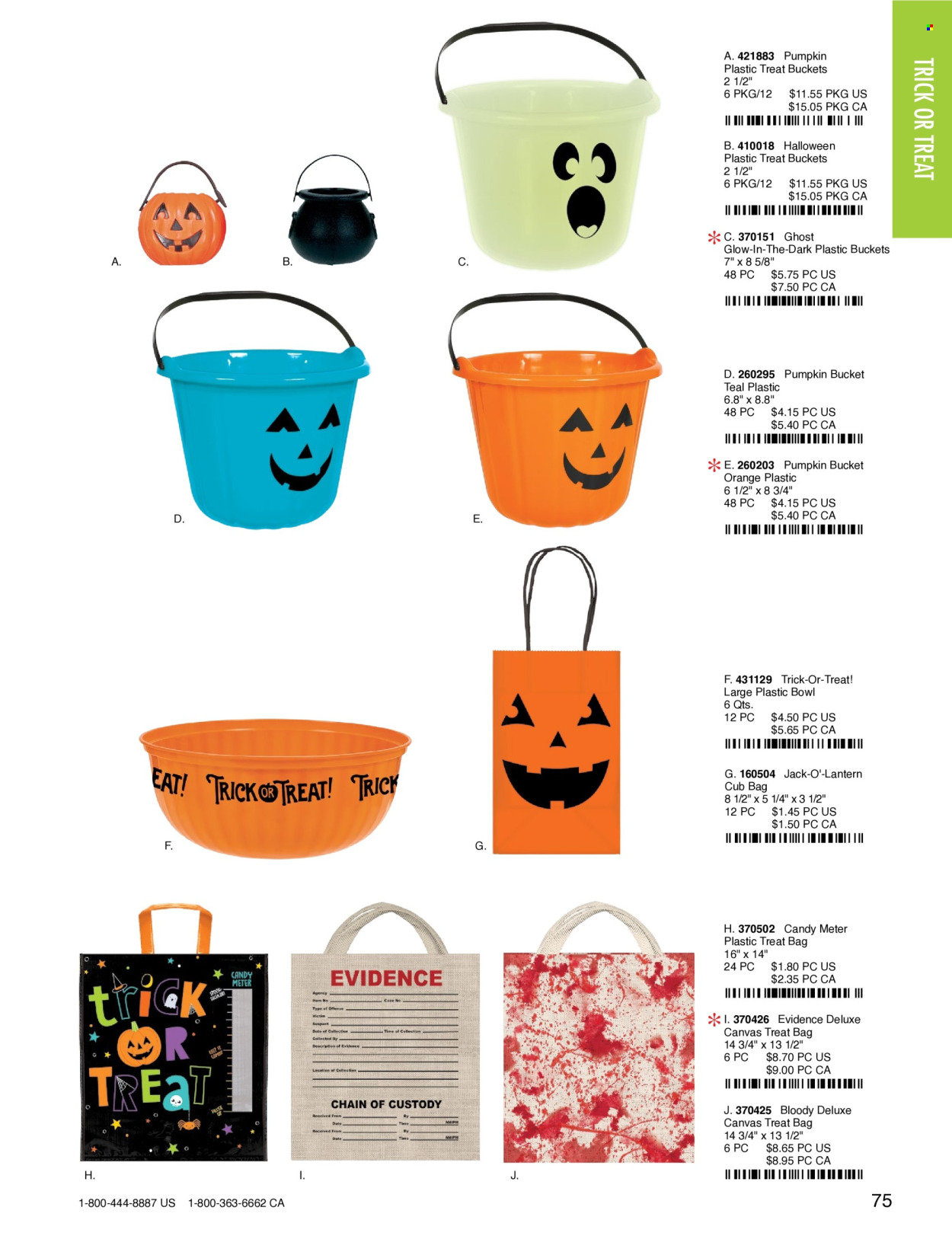 thumbnail - Amscan Flyer - Sales products - bowl, bag, canvas, lantern, Halloween. Page 78.