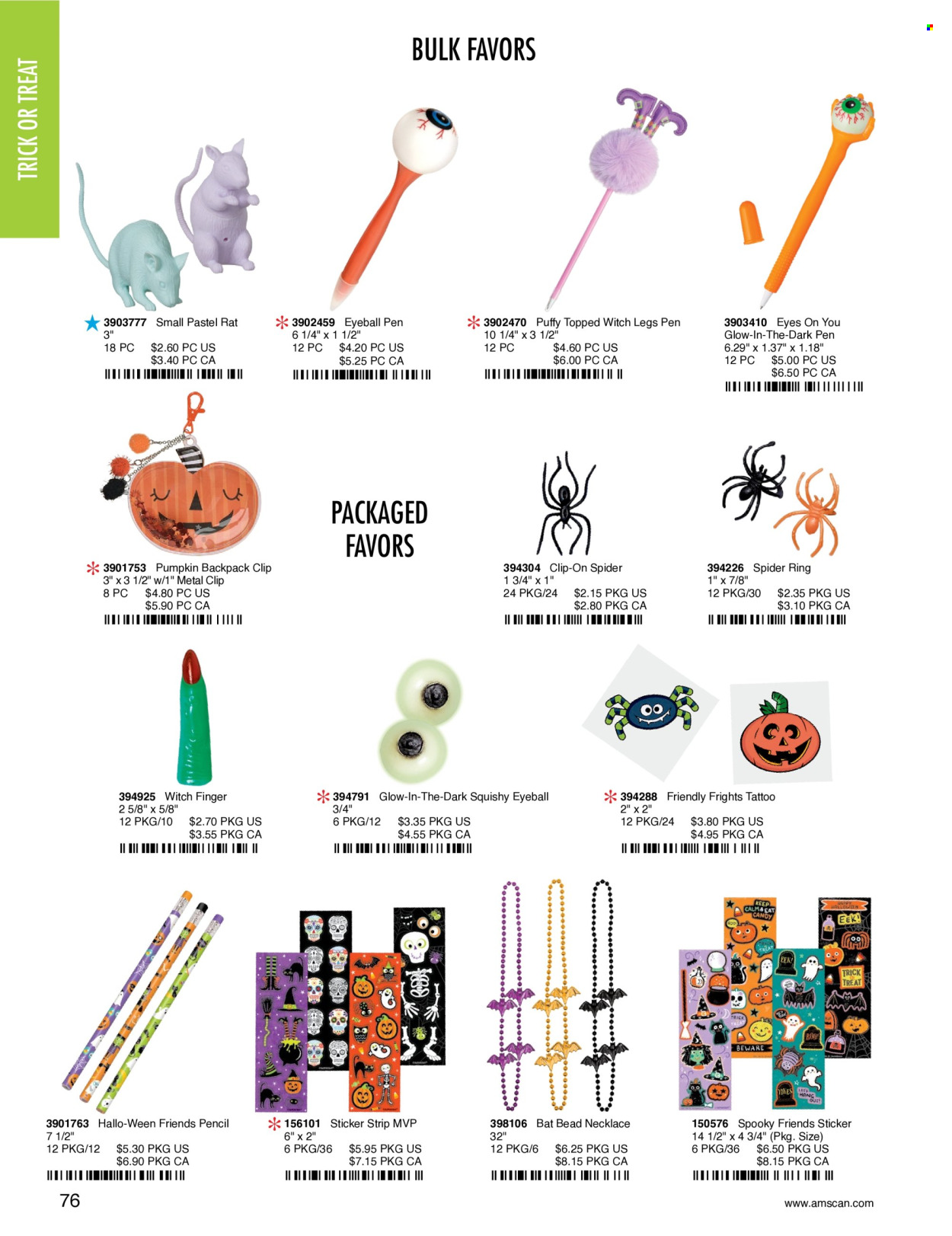 thumbnail - Amscan Flyer - Sales products - sticker, pen, Halloween. Page 79.