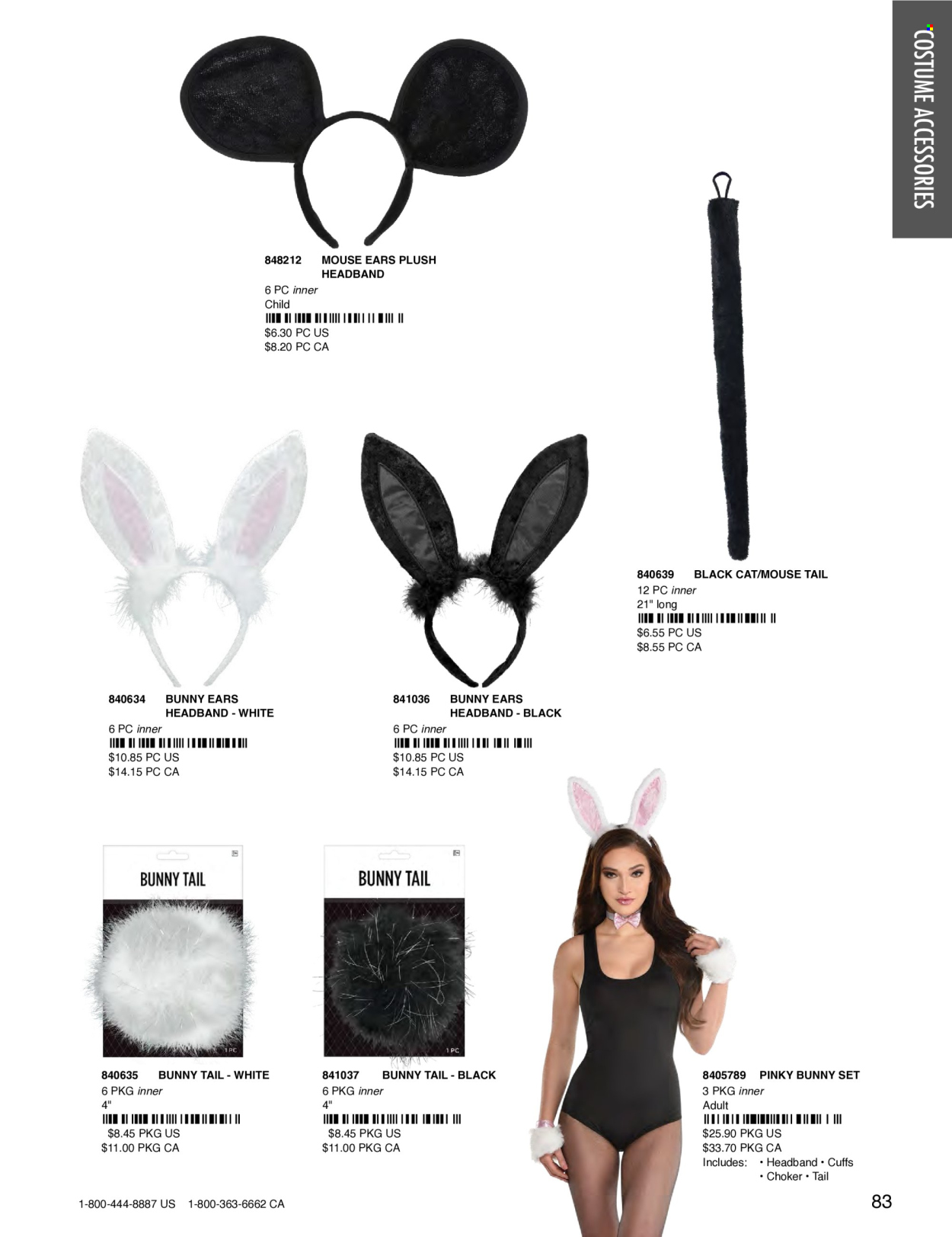 thumbnail - Amscan Flyer - Sales products - mouse, bunny ears, costume. Page 86.