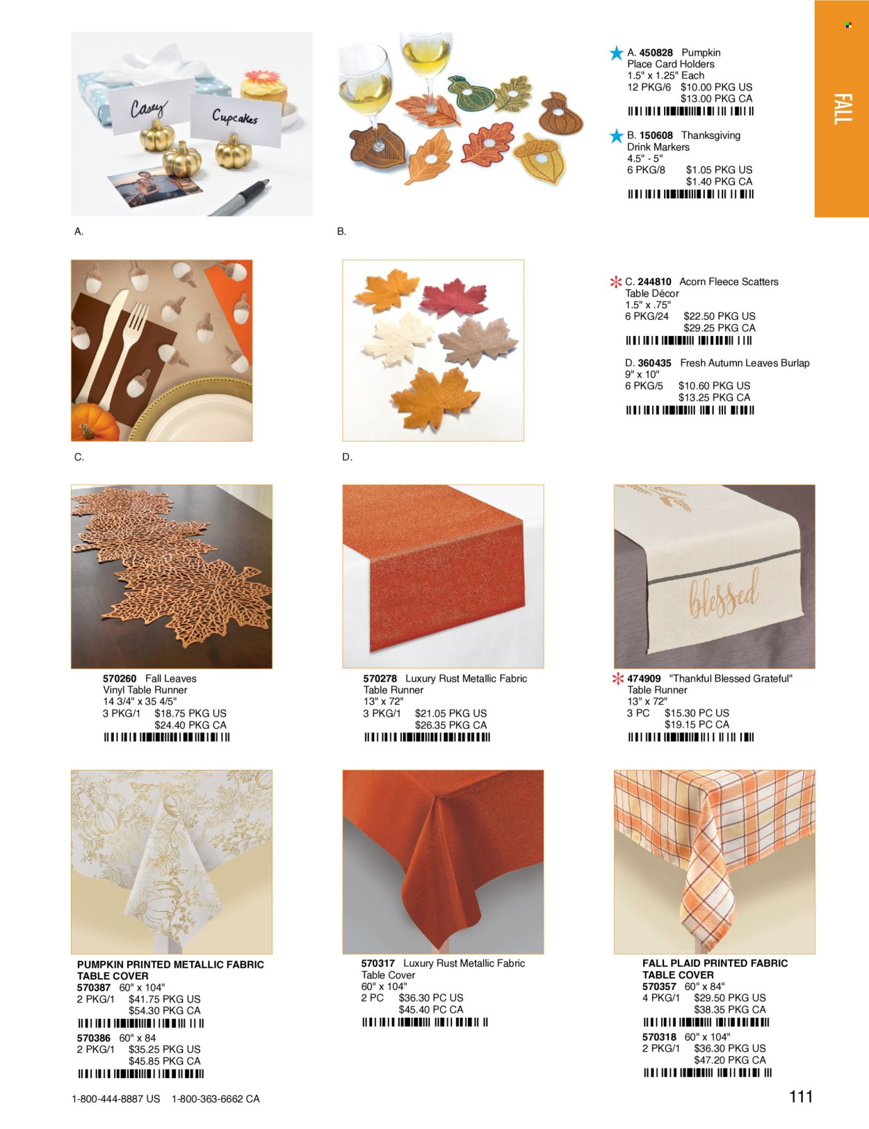 thumbnail - Amscan Flyer - Sales products - marker, table runner. Page 114.