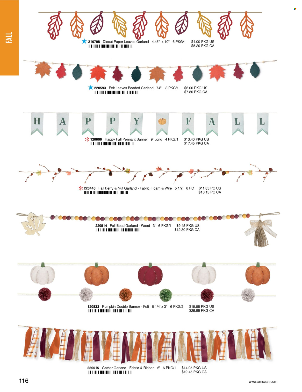 thumbnail - Amscan Flyer - Sales products - paper, garland, home decoration. Page 119.