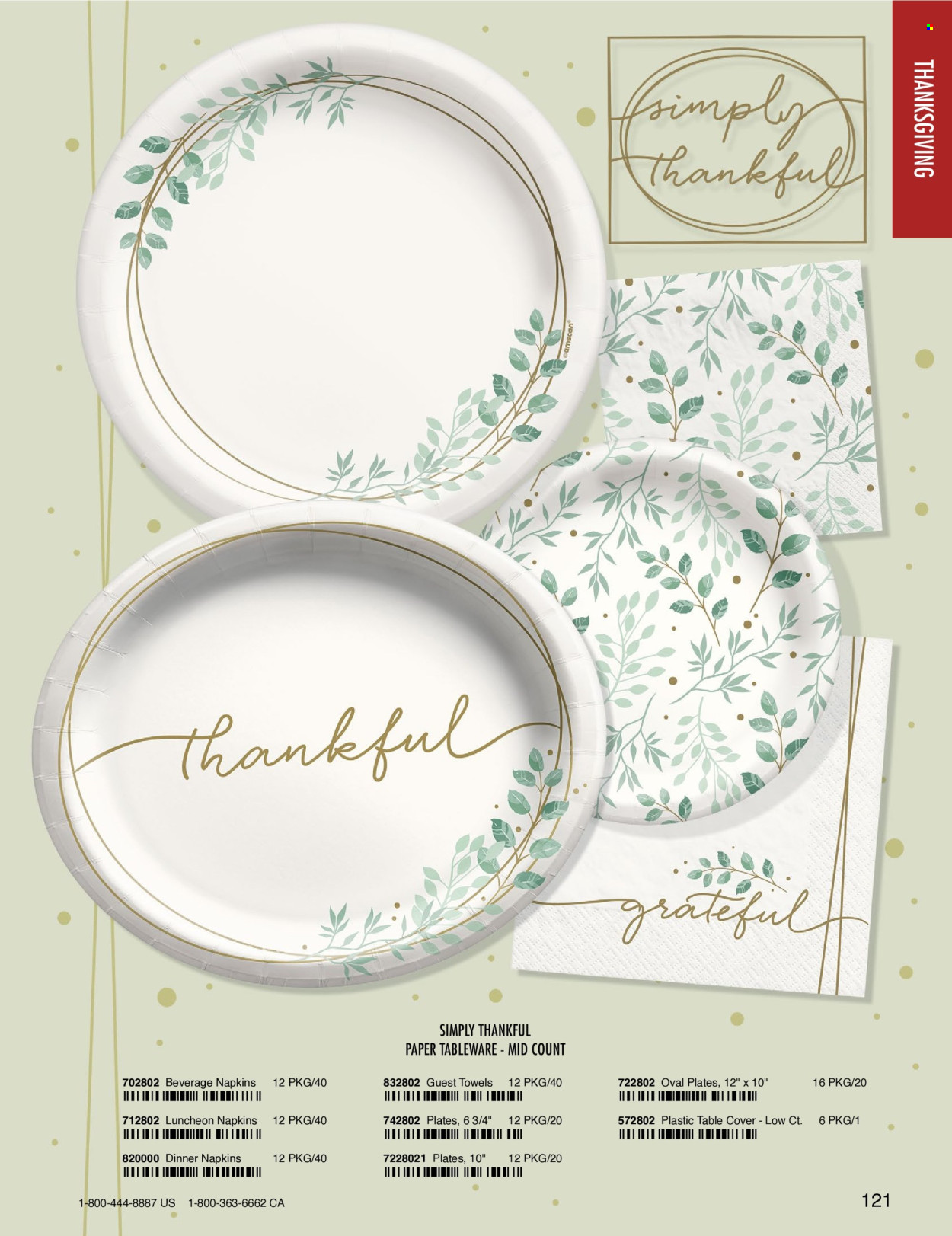 thumbnail - Amscan Flyer - Sales products - napkins, tableware, plate. Page 124.