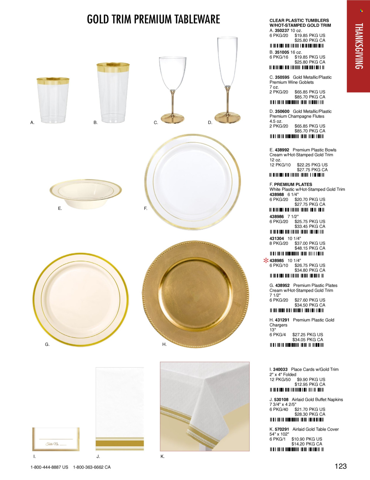 thumbnail - Amscan Flyer - Sales products - napkins, tableware, tumbler, champagne flute, plate, bowl, plastic plate. Page 126.