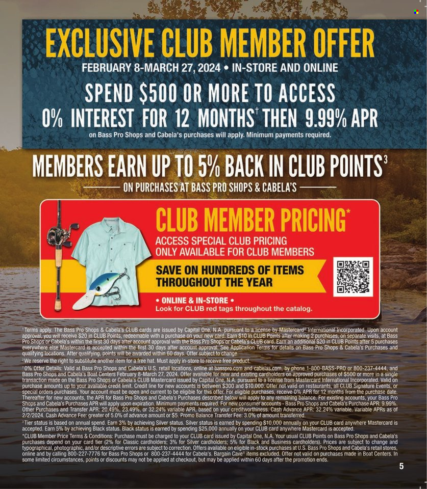 thumbnail - Bass Pro Shops Flyer - Sales products - hat. Page 5.