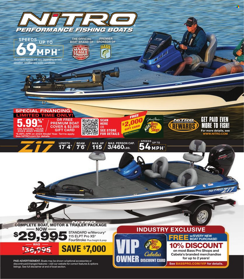 thumbnail - Bass Pro Shops Flyer - Sales products - fish, Bass Pro, boat cover, trailer. Page 8.