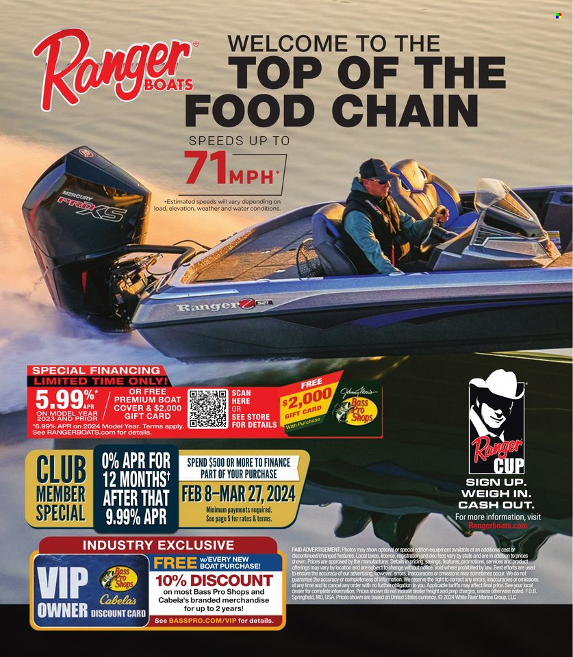 thumbnail - Bass Pro Shops Flyer - Sales products - Bass Pro, boat cover. Page 10.