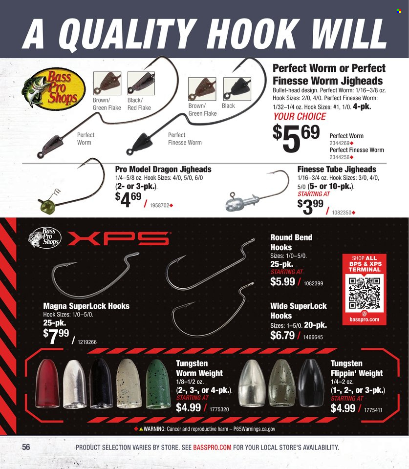 thumbnail - Cabela's Flyer - Sales products - Bass Pro. Page 56.