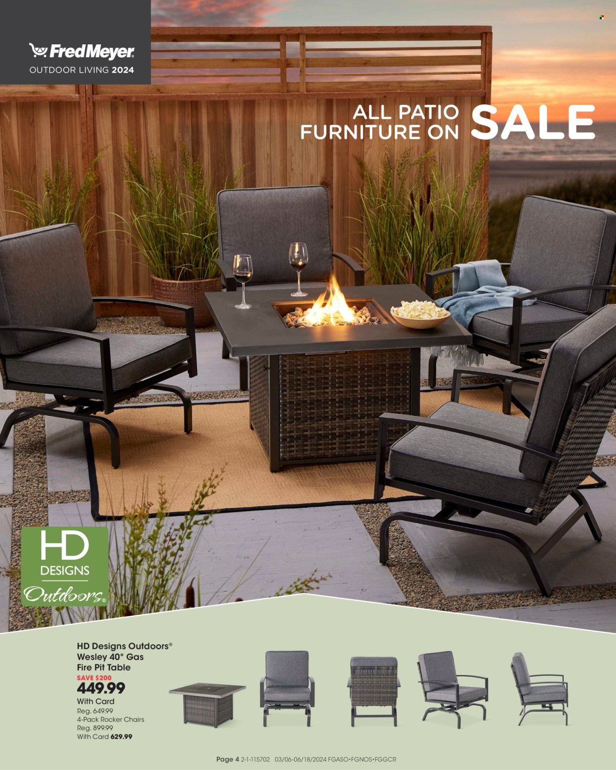 thumbnail - Fred Meyer Flyer - 03/06/2024 - 06/18/2024 - Sales products - chair, table. Page 4.
