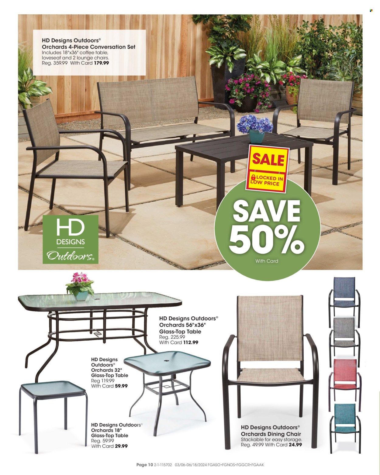 thumbnail - Fred Meyer Flyer - 03/06/2024 - 06/18/2024 - Sales products - chair, table, dining chair, loveseat, lounge, coffee table. Page 11.