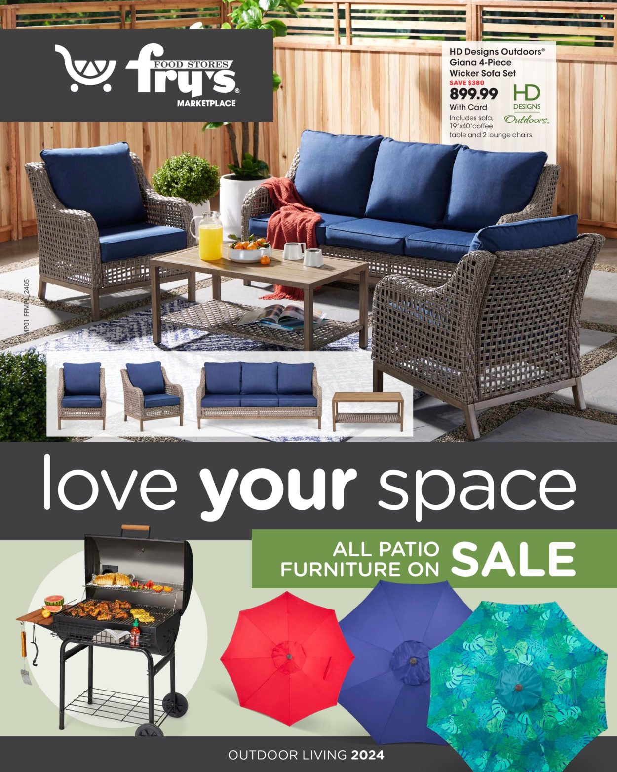 thumbnail - Fry’s Flyer - 03/06/2024 - 06/18/2024 - Sales products - chair, coffee, table, sofa, seating set, lounge. Page 1.