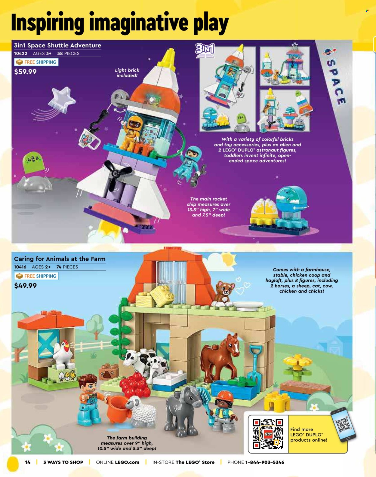 thumbnail - LEGO Flyer - Sales products - building blocks, Disney, doll, LEGO, LEGO Duplo, rocket, toys, train, Mickey Mouse, Minnie Mouse. Page 16.